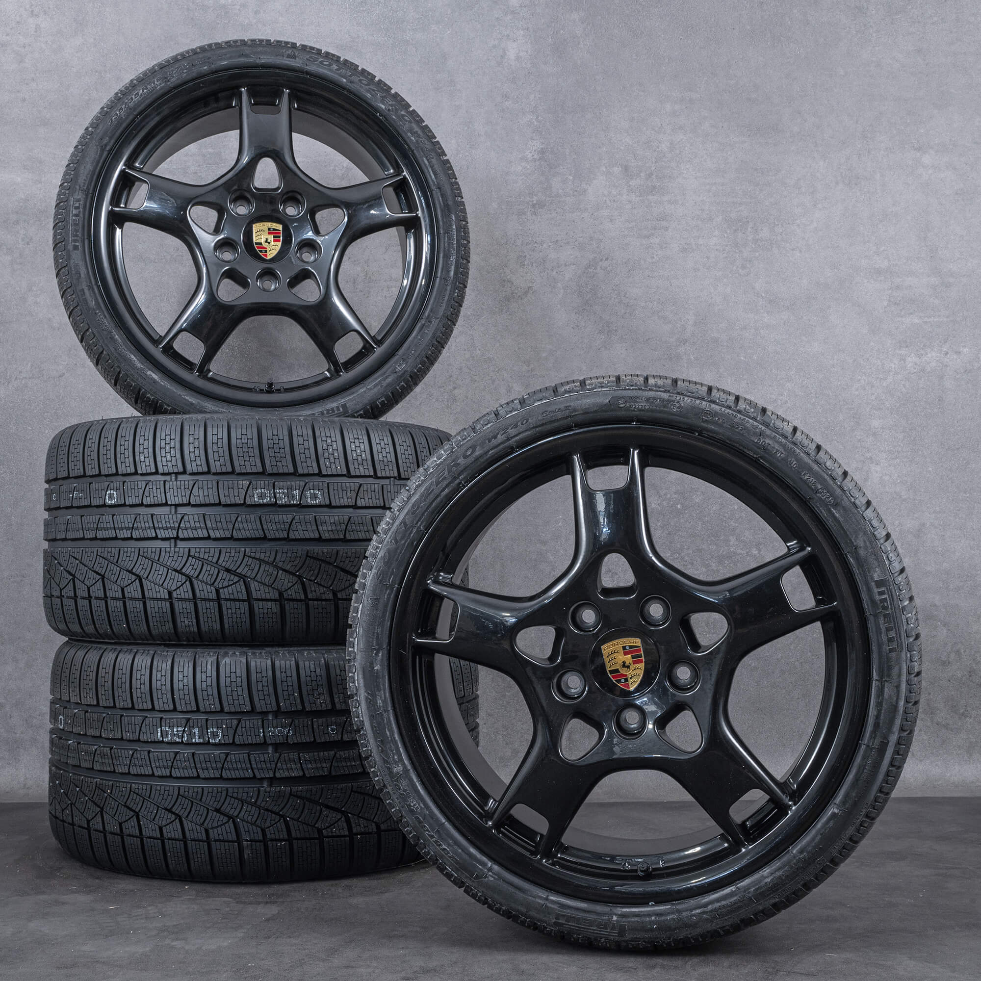 Alkuperäiset Porsche 997 vanteet 19 tuuman C2 S talvirenkaat 9973621620 UUSI