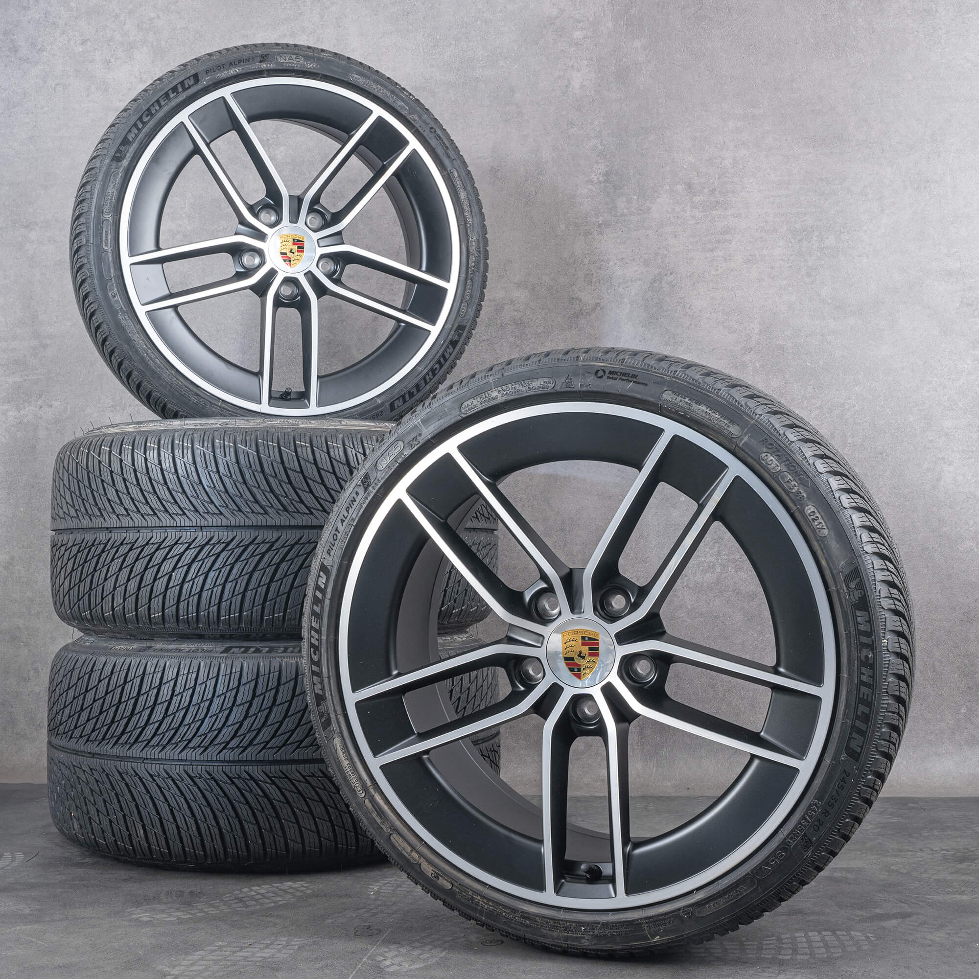 Oem Porsche 911 Jantes 20 21 pouces 992 II pneus été jantes 992601025ET 992601025GG noir satiné NEUF