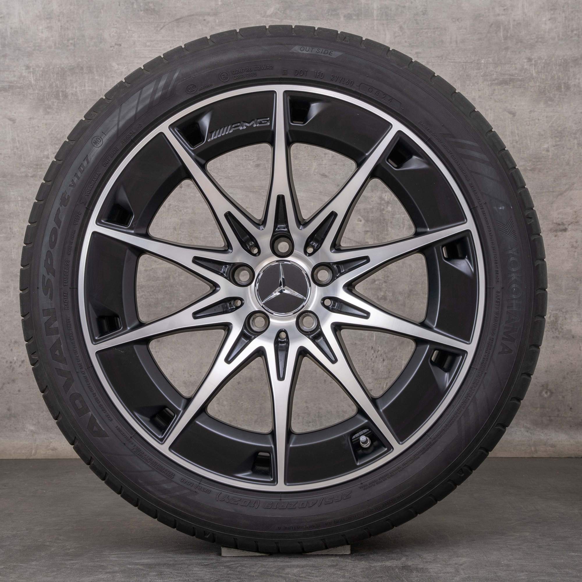 Oem Mercedes Benz CLE 53 AMG pneus été jantes 19 pouces C236 A236 A2364012700 A2364012800 noir mat poli