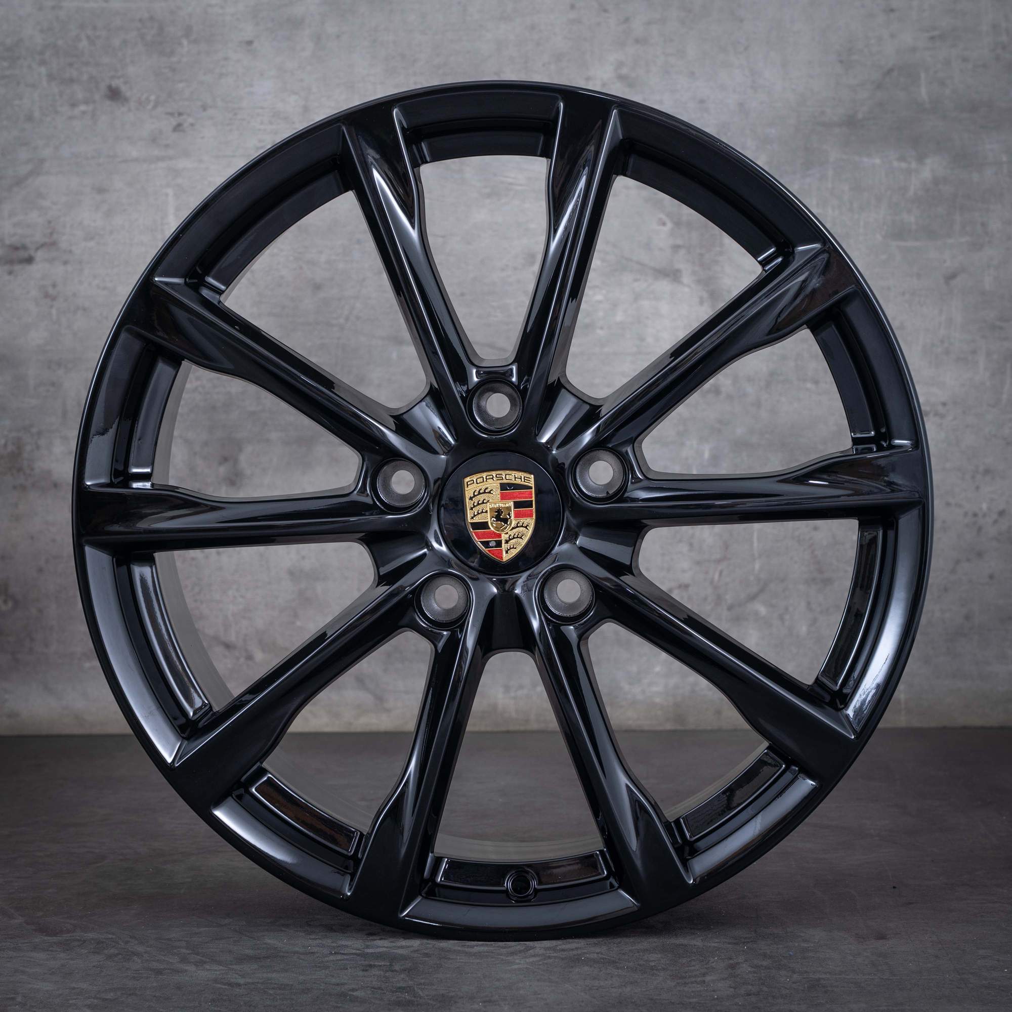 Oryginalne felgi Porsche Boxster Cayman 19 cali 982 S GTS T 982601025 982601025A czarny błyszczący