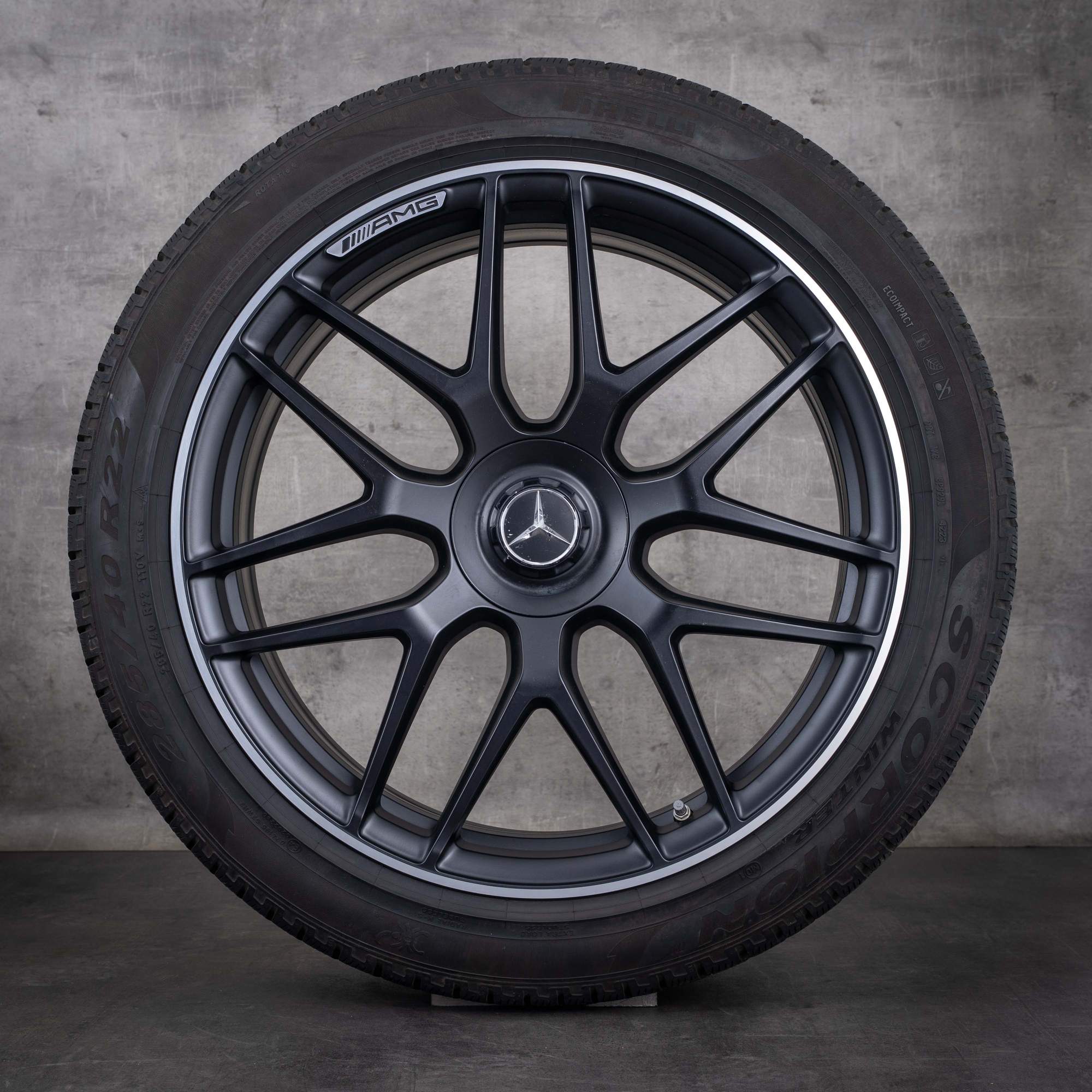 Alkuperäiset Mercedes Benz GLE 53 63 AMG -vanteet 22 tuumaa X167 C167 Hybridit-kesäpyörät A1674015601 A1674015701 musta matta kiillotettu