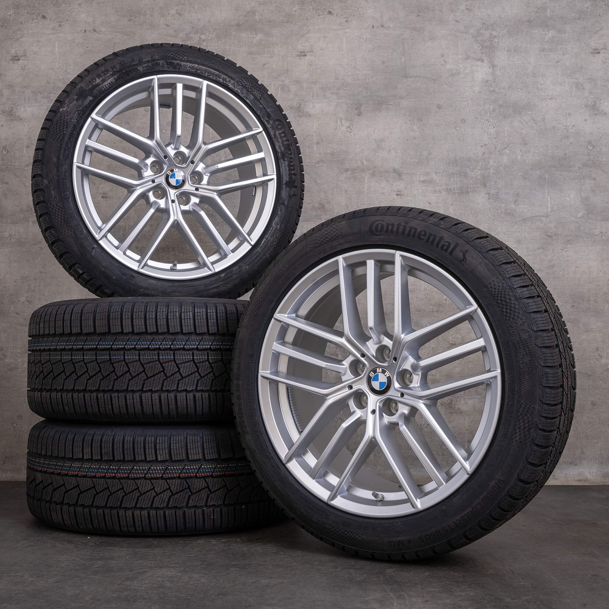 Original BMW 5er i5 Winterräder 19 Zoll G60 G61 Felgen 5A324D6 5A324D7 Styling 933 silber glanz NEU