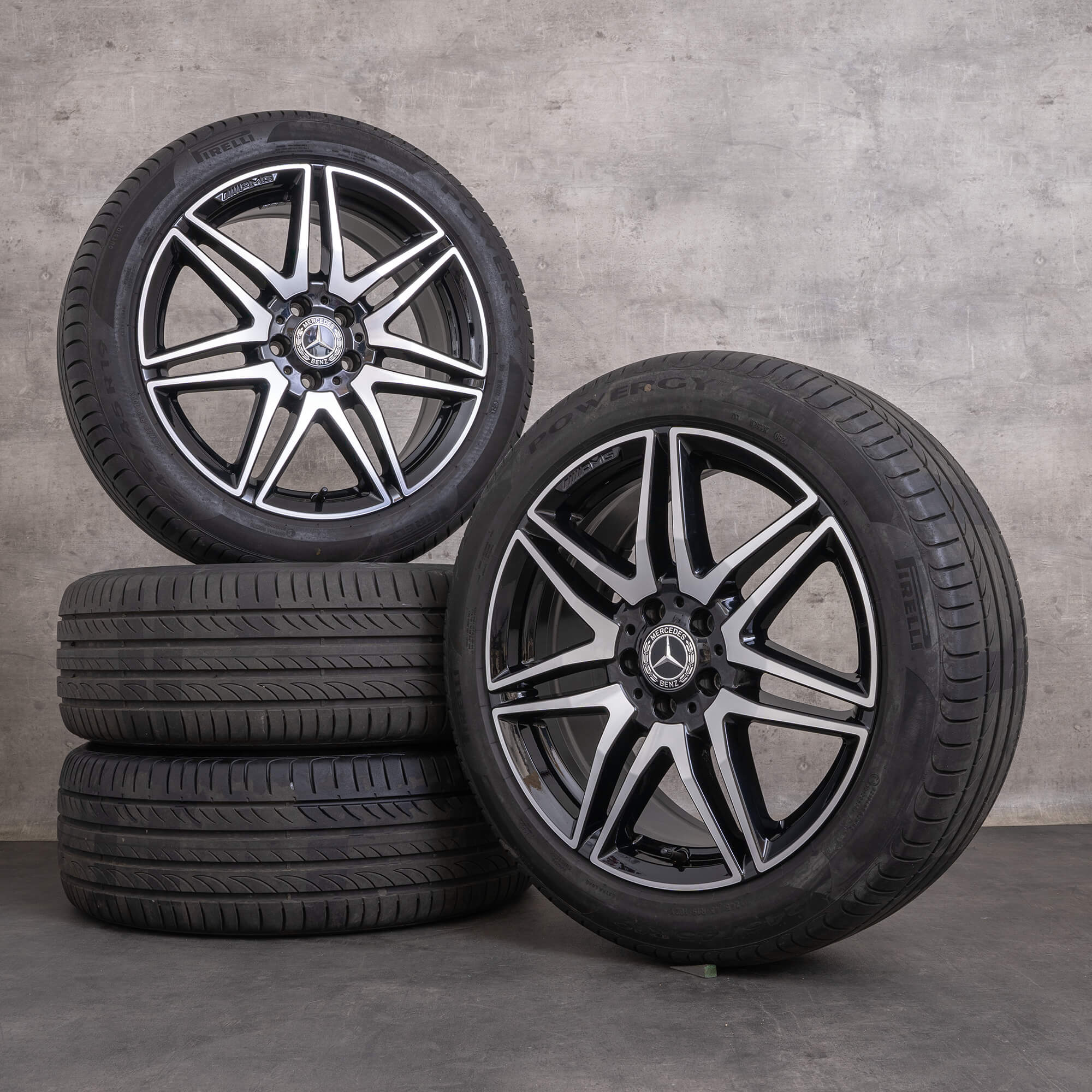 Genuine Mercedes Benz Classe V AMG cerchi 19 pollici W447 Vito Sommerrder A4474015100 nero lucido tornito