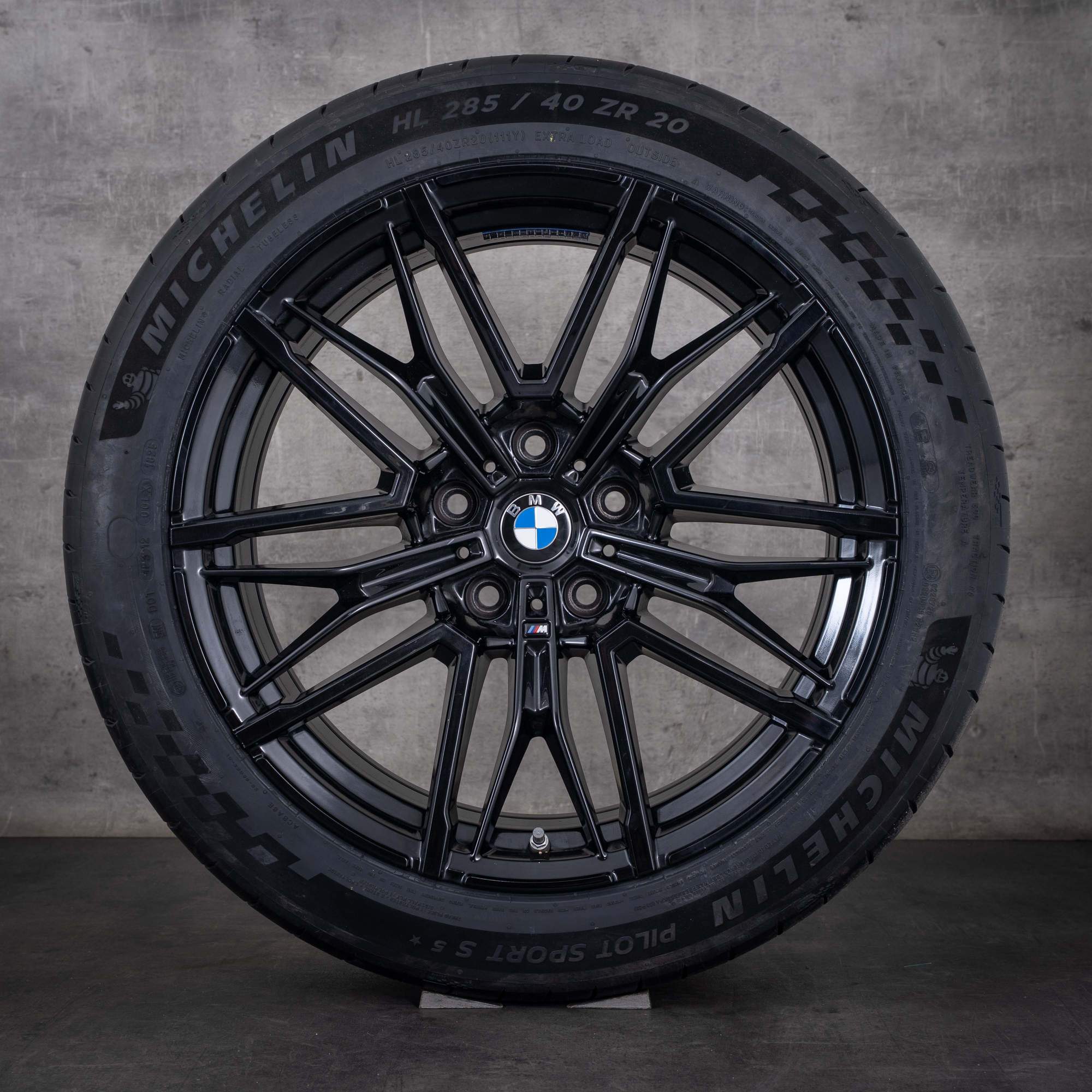 Originale BMW M5-felger 20–21 tommer G90 G99 sommerhjul Styling 951 M 7884272 7884273 jet black