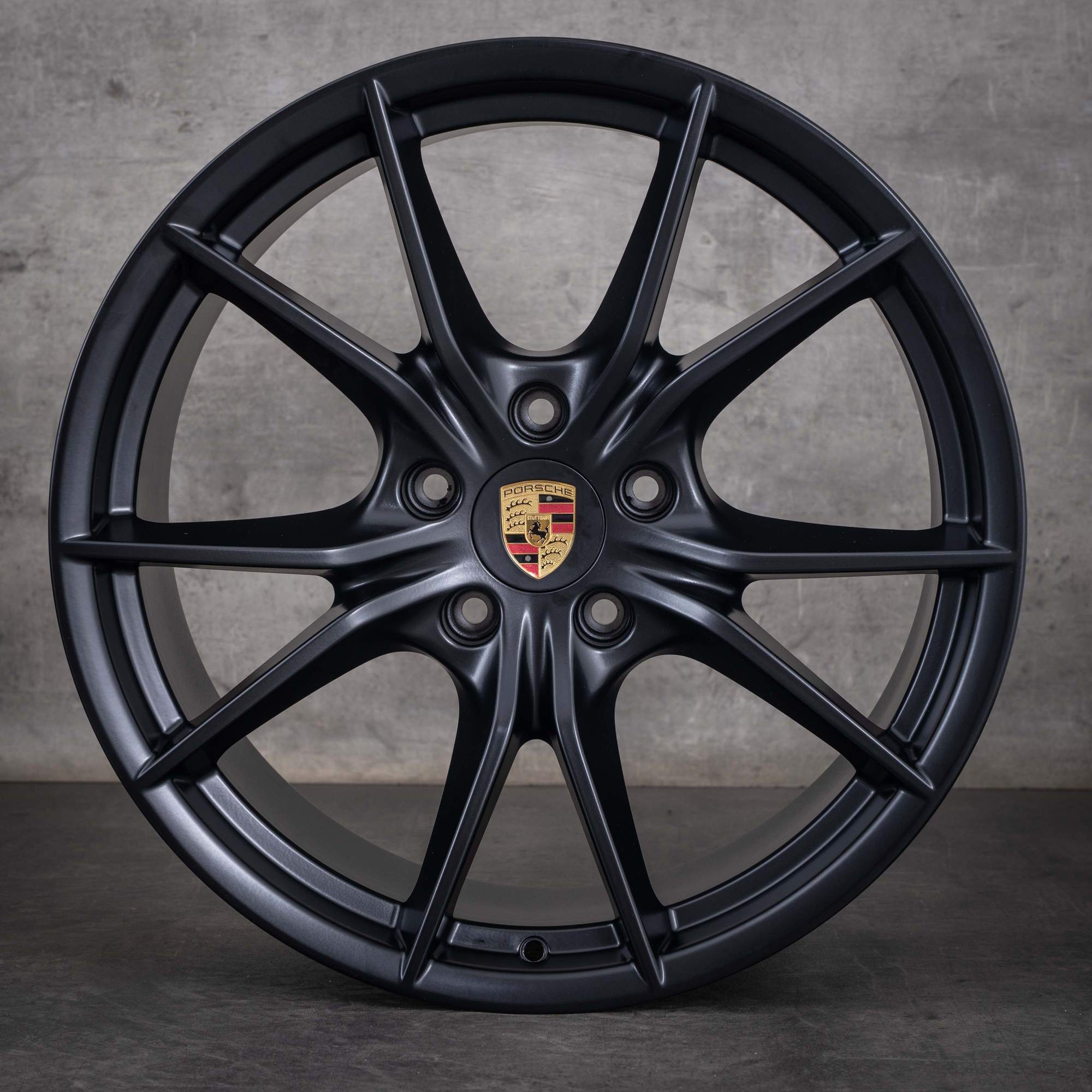 Oryginalne felgi Porsche 991 II 20 cali Carrera 4 i S GTS 99136271000 99136276003, matowa czerń
