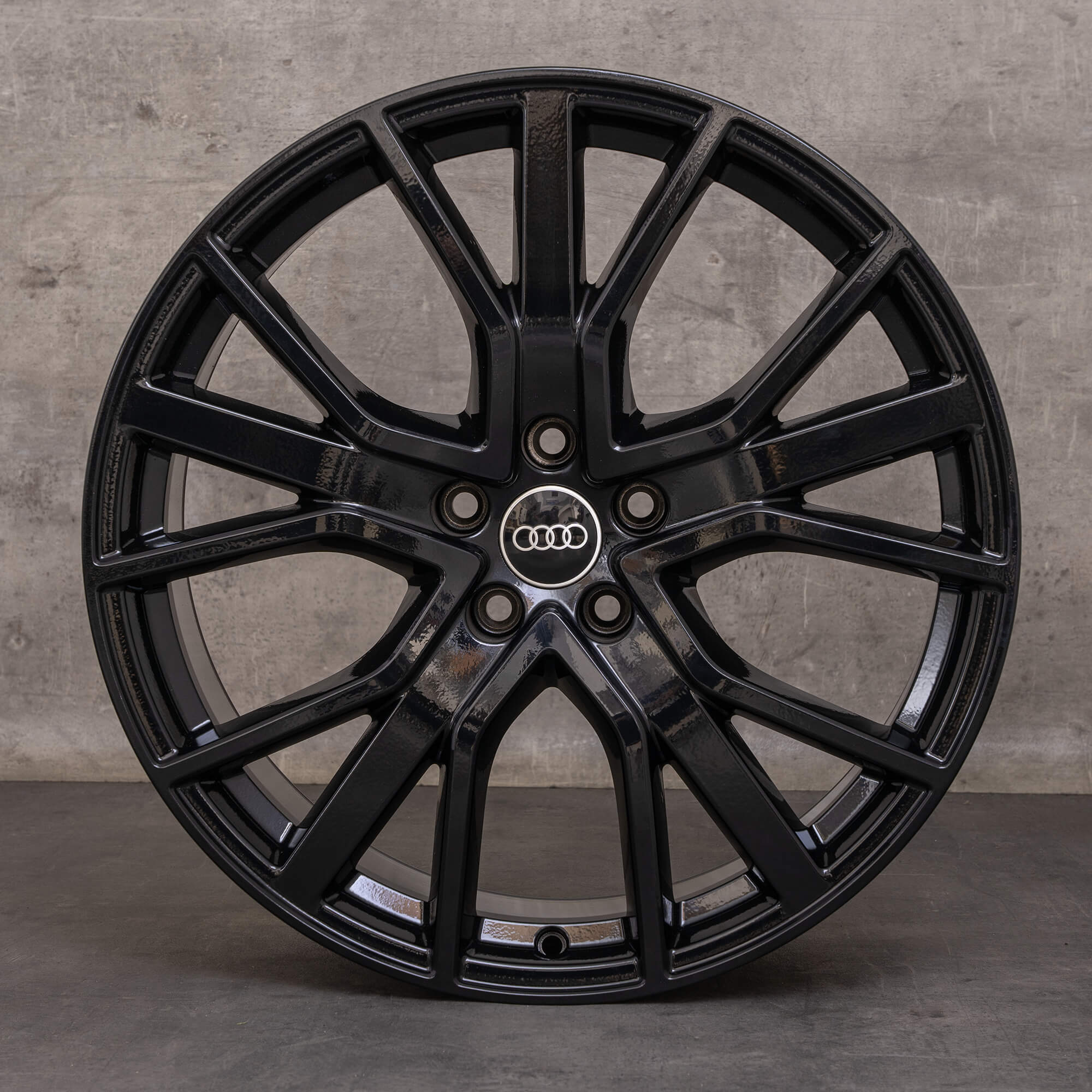 Original Audi A6 S6 Felgen 20 Zoll 4K C8 Sommerräder 4K0601025AB schwarz glanz