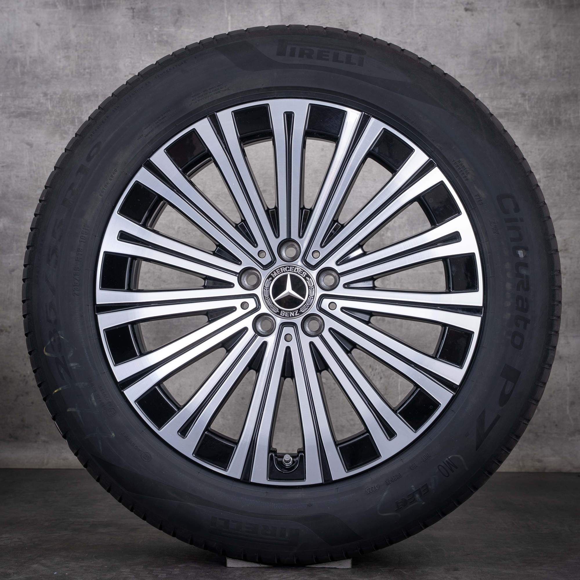 OEM Mercedes-Benz EQS 19inch V297 summer wheels A2974010500 Black diamond cut