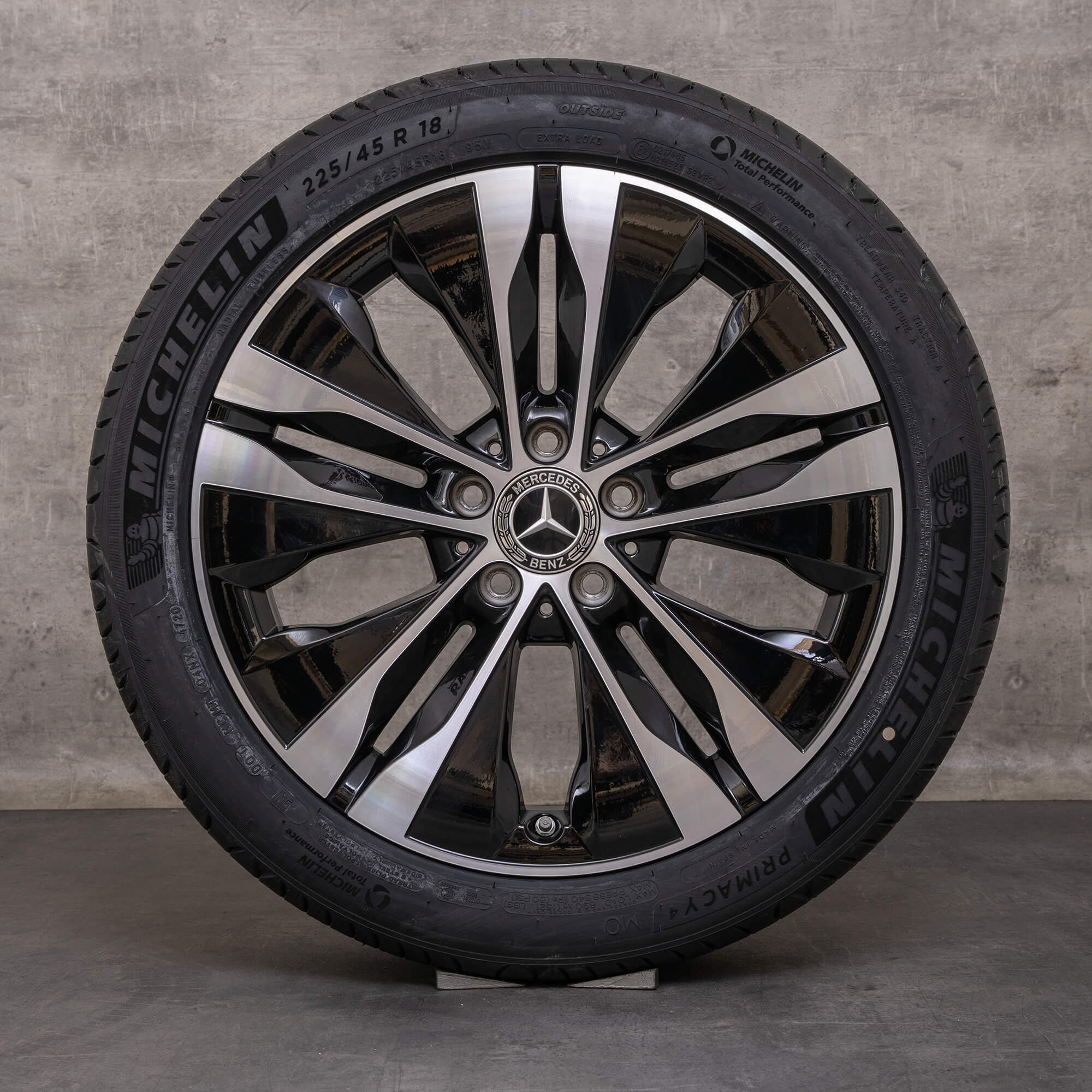OEM Mercedes Benz C-Class 18 inch AMG rims W206 S206 Winterrder A2064017300 black glossy turned