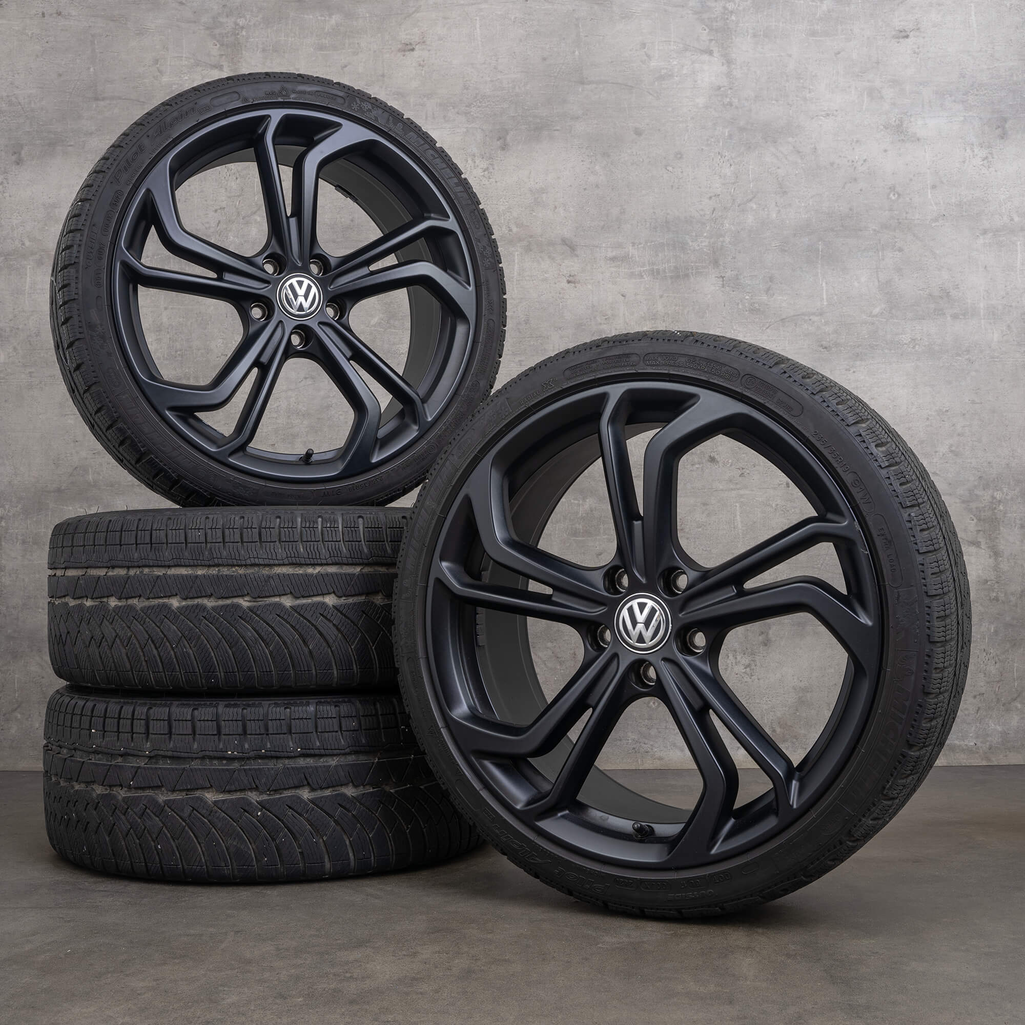 VW Golf 7 vinterhjul 19 tommer fælge Reifnitz vinterdæk 5G0601025EB