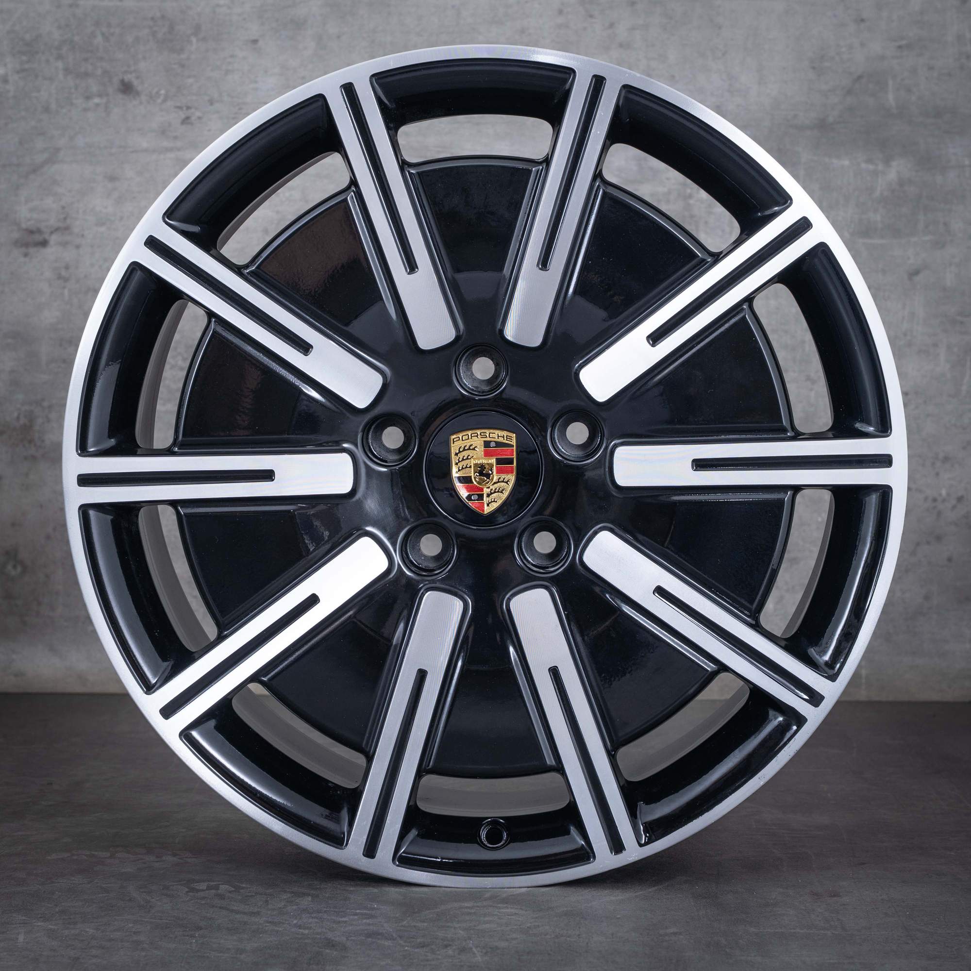 Alkuperäiset Porsche Taycan vanteet 20 tuuman 9J1 Aero 9J1601025E 9J1601025F musta kiillotettu
