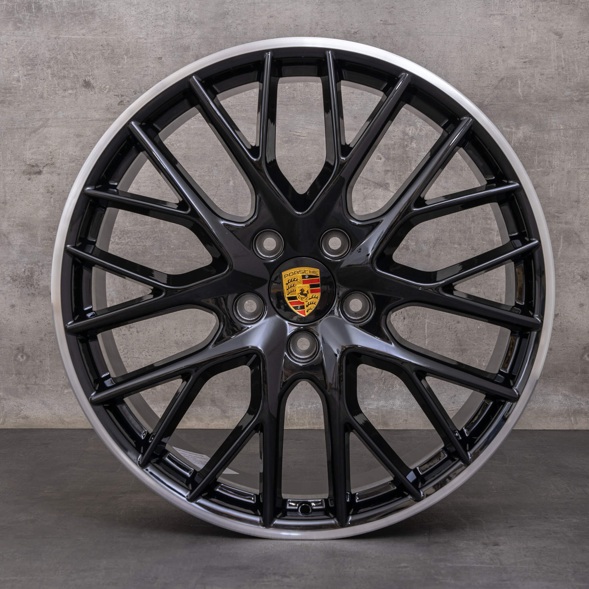 Original Porsche Panamera Felgen 21 Zoll 971 971601025D 971601025K schwarz glanzgedreht NEU