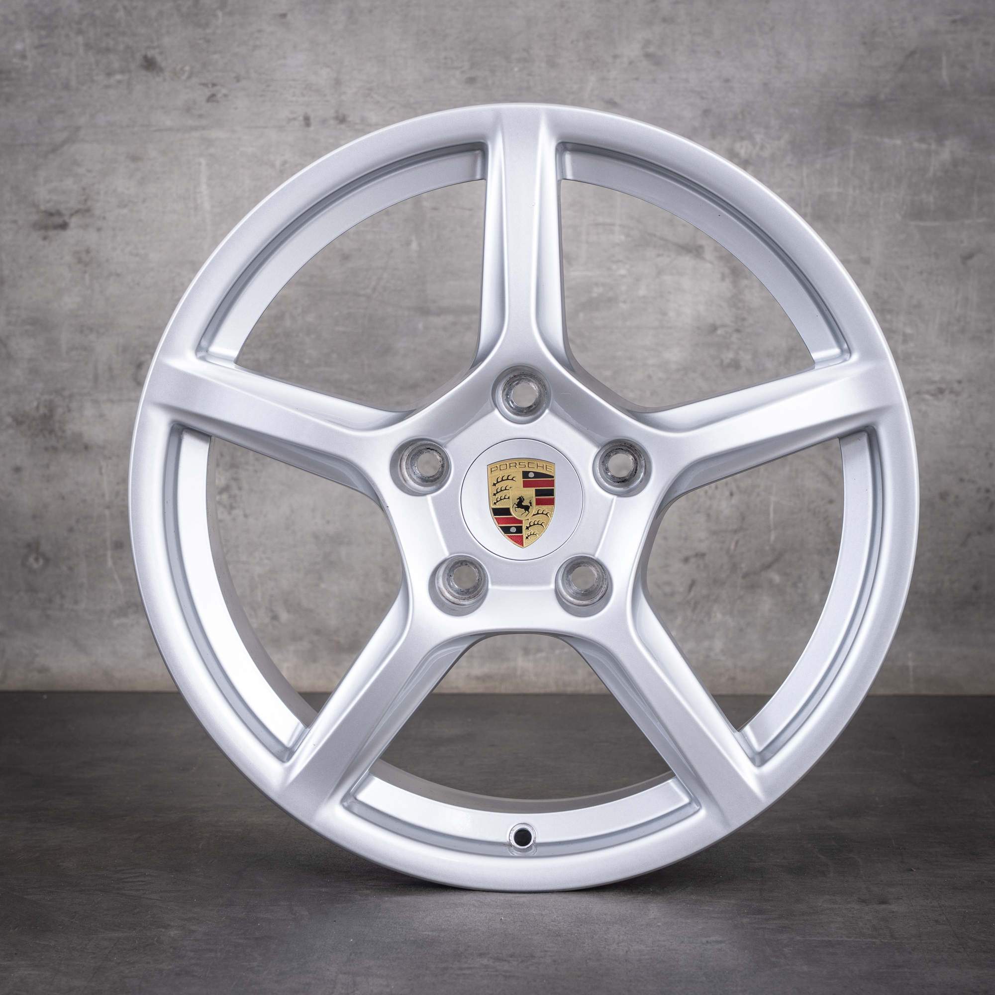 Jantă originală Porsche Boxster Cayman 718 de 18 inci 982 982601025M argintiu lucios
