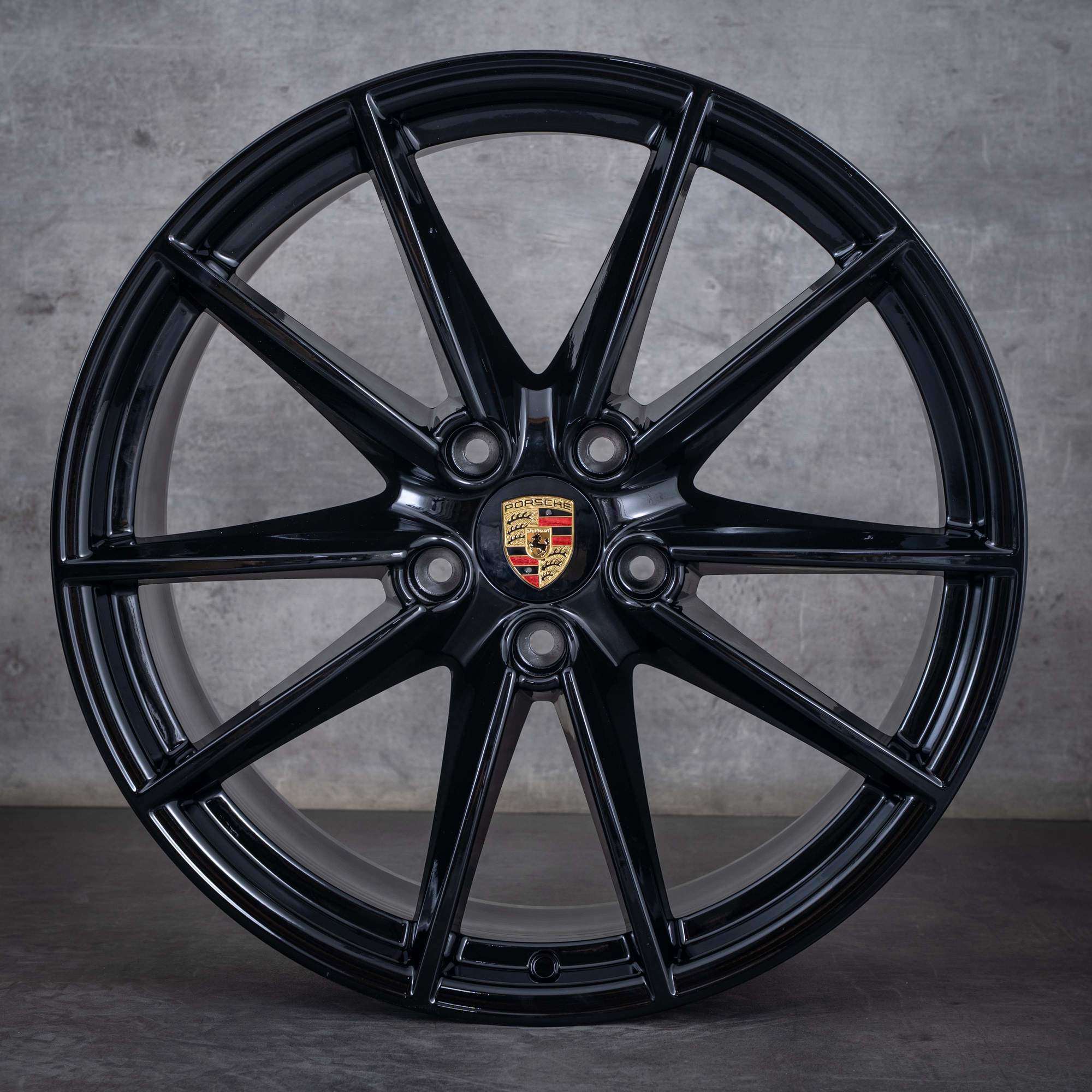 Alkuperäiset Porsche 992 vanteet 20 21 tuuman I 992601025C 992601025E Carrera S rengas musta kiiltävä