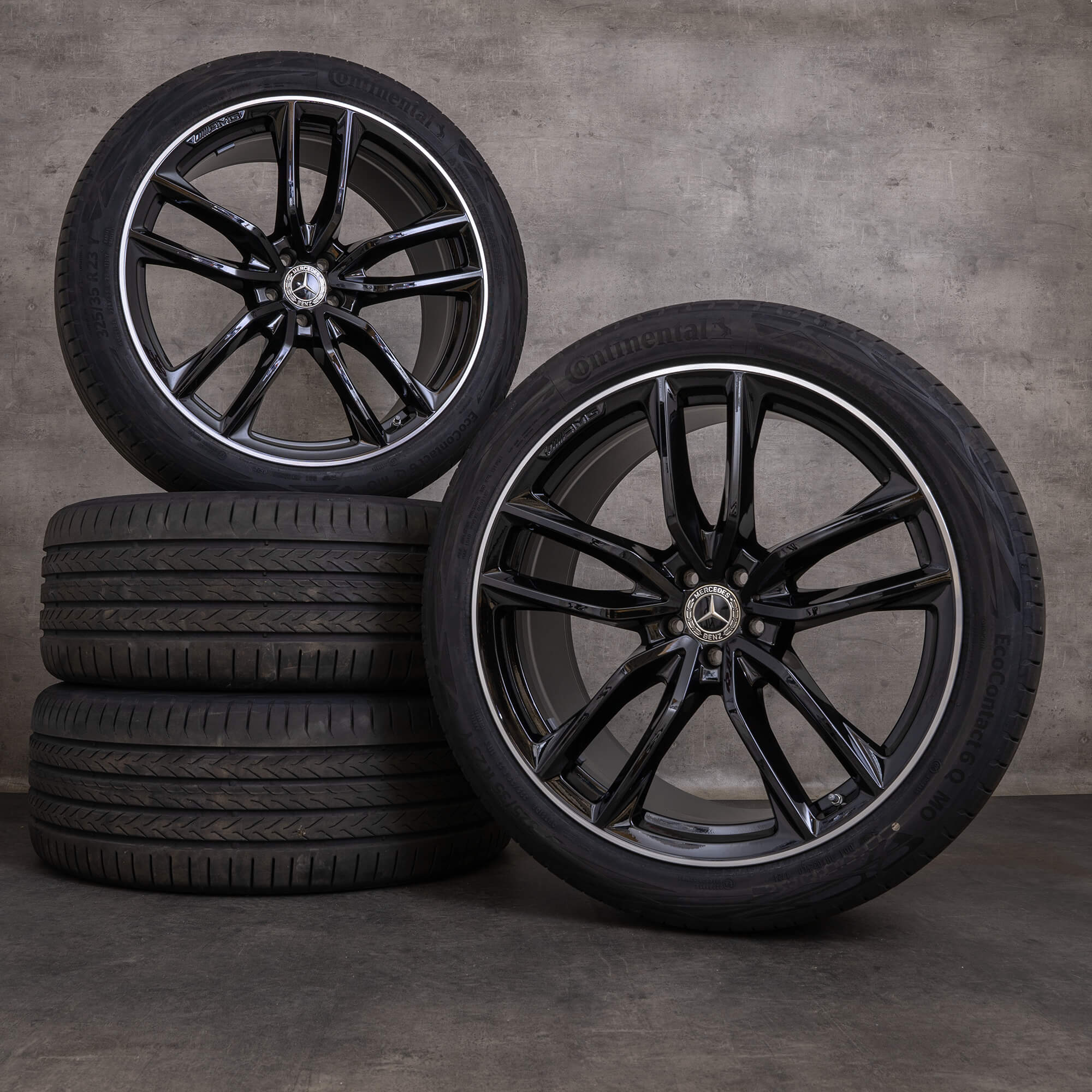 Original Mercedes Benz GL GLS AMG Felgen 23 Zoll X167 Sommerräder A1674017700 A1674017800 schwarz glanzgedreht
