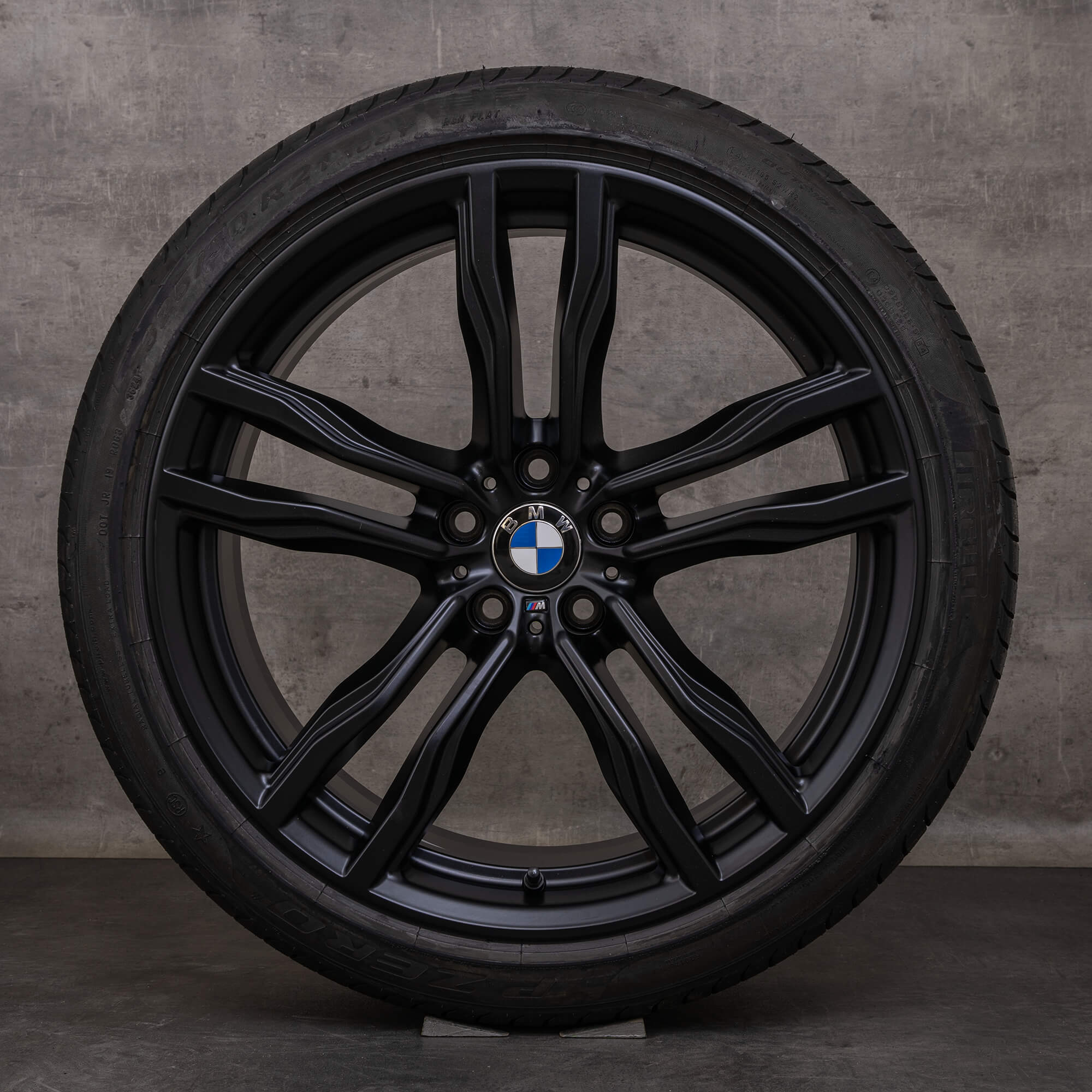 Oryginał BMW X5M X6M koła 21 cali F85 F86 letnie stylizacja 612 M 2284652 2284653 czarny mat