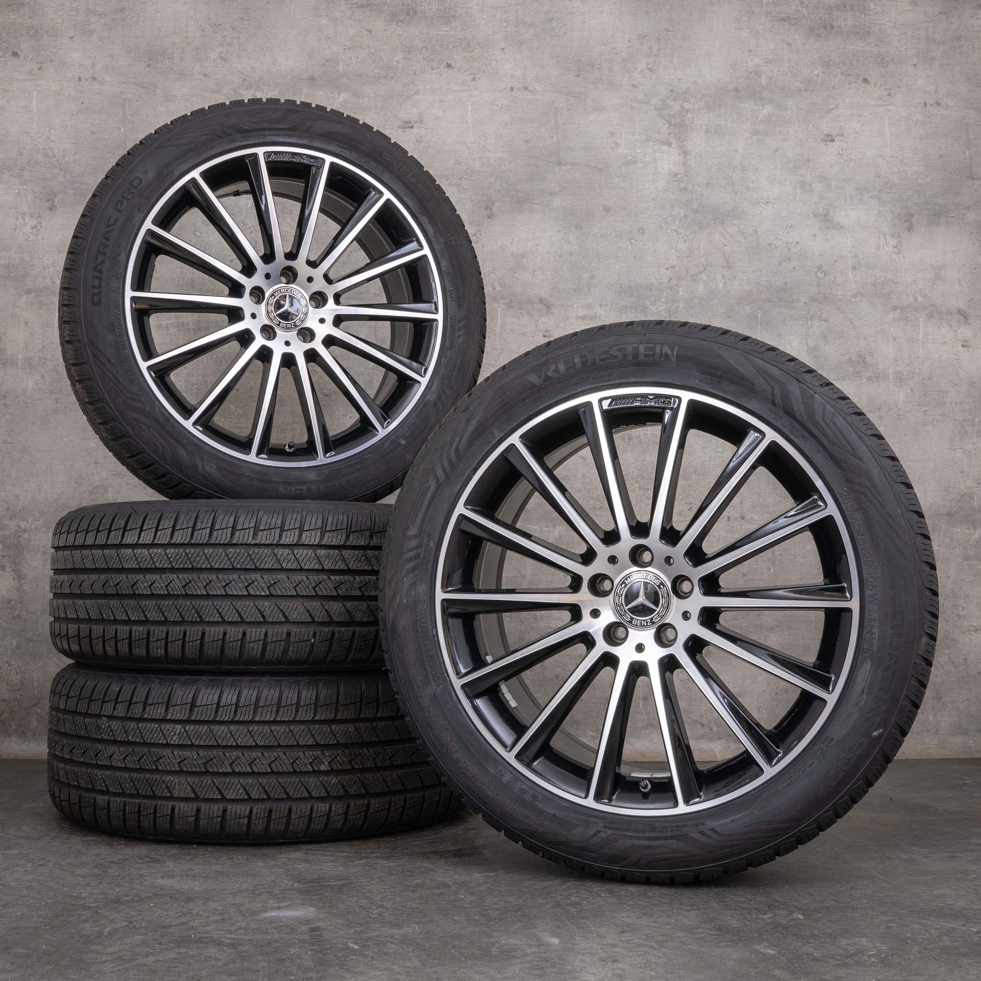 Oem Mercedes Benz GLC AMG Jantes 20 pouces C253 X253 pneus 4 saisons A2534011900 noir poli