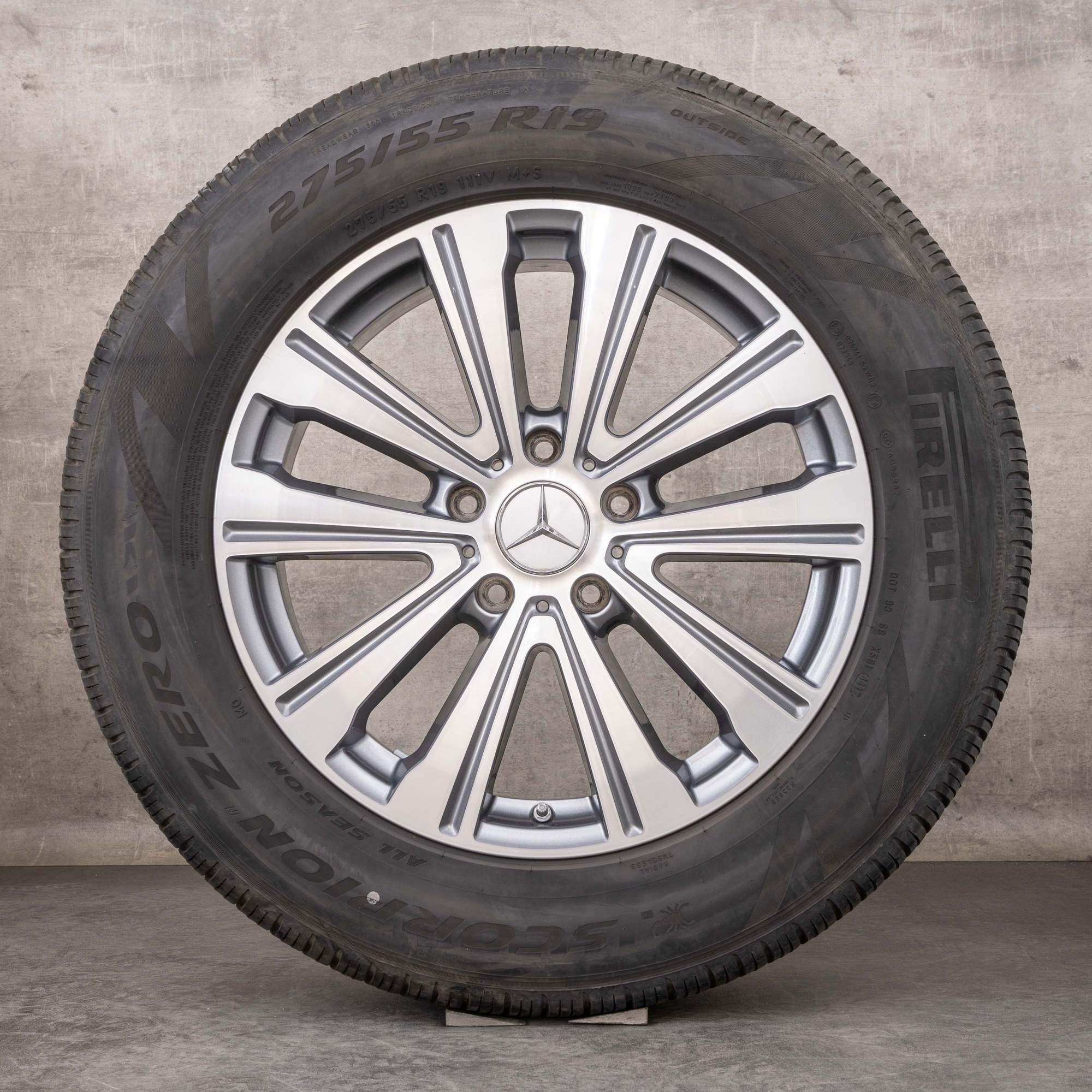 Alkuperäiset Mercedes Benz G-sarjan vanteet 19 tuuman G450 G500 W463A W465 kesäpyörät A4634011100 himalajan harmaa kiiltävä