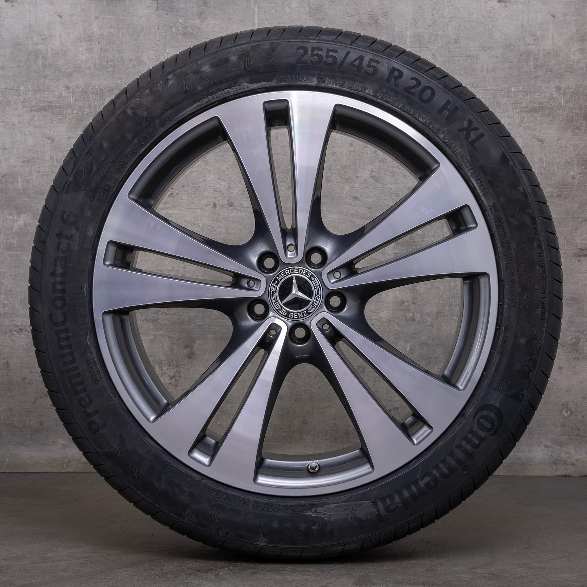Orijinal Mercedes Benz GLC jantları 20 inç C253 X253 yaz A2534011200 himalaya gri parlak tornalı