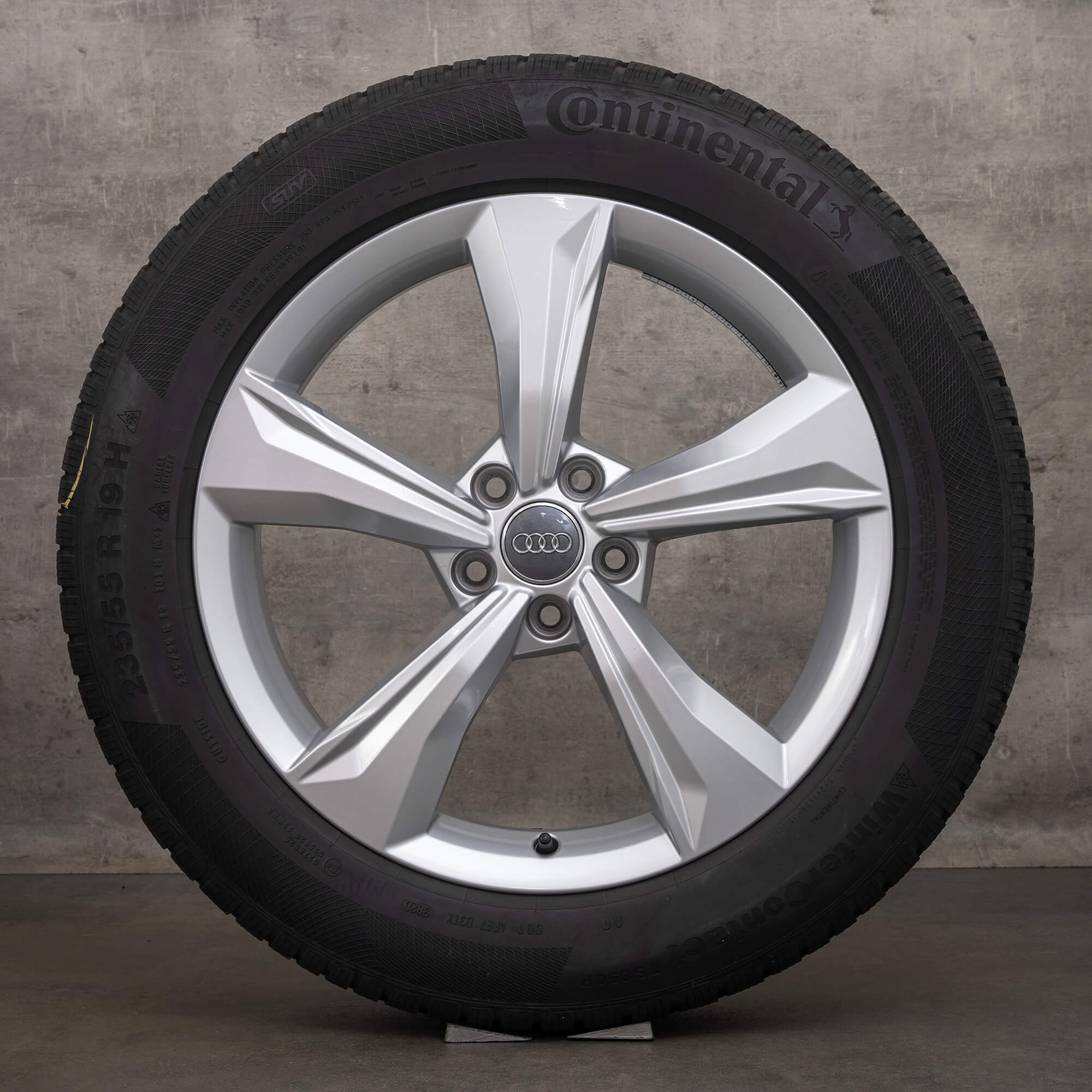 OEM Audi Q5 SQ5 19 inch FY rims winter tires 80A601025K silver wheels