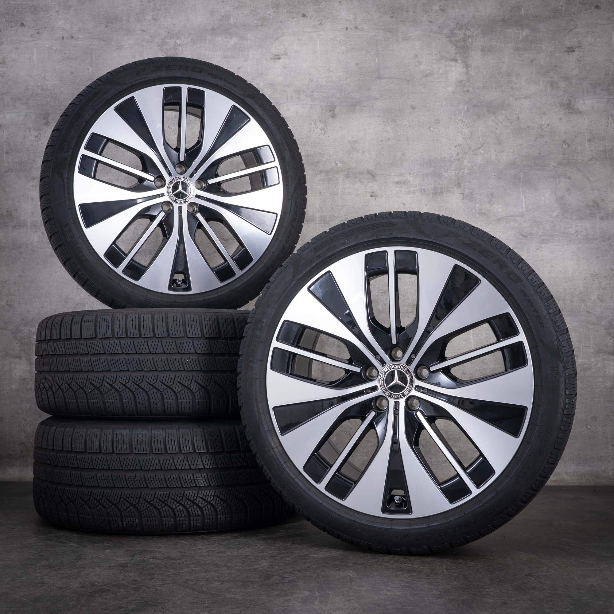 OEM Mercedes-Benz EQE 20inch V295 winter wheels A2954011700 black front diamond cut