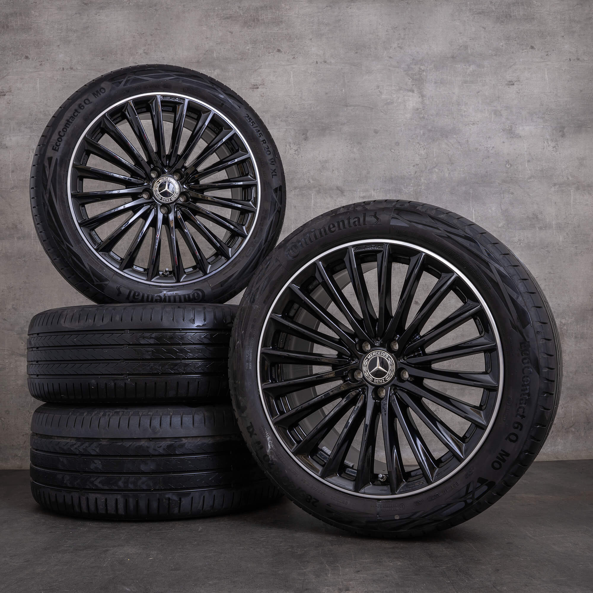 Orijinal Mercedes Benz GLC AMG jantlar 20 inç X254 C254 yaz jant lastik A2544010800 A2544010900 siyah cilalı