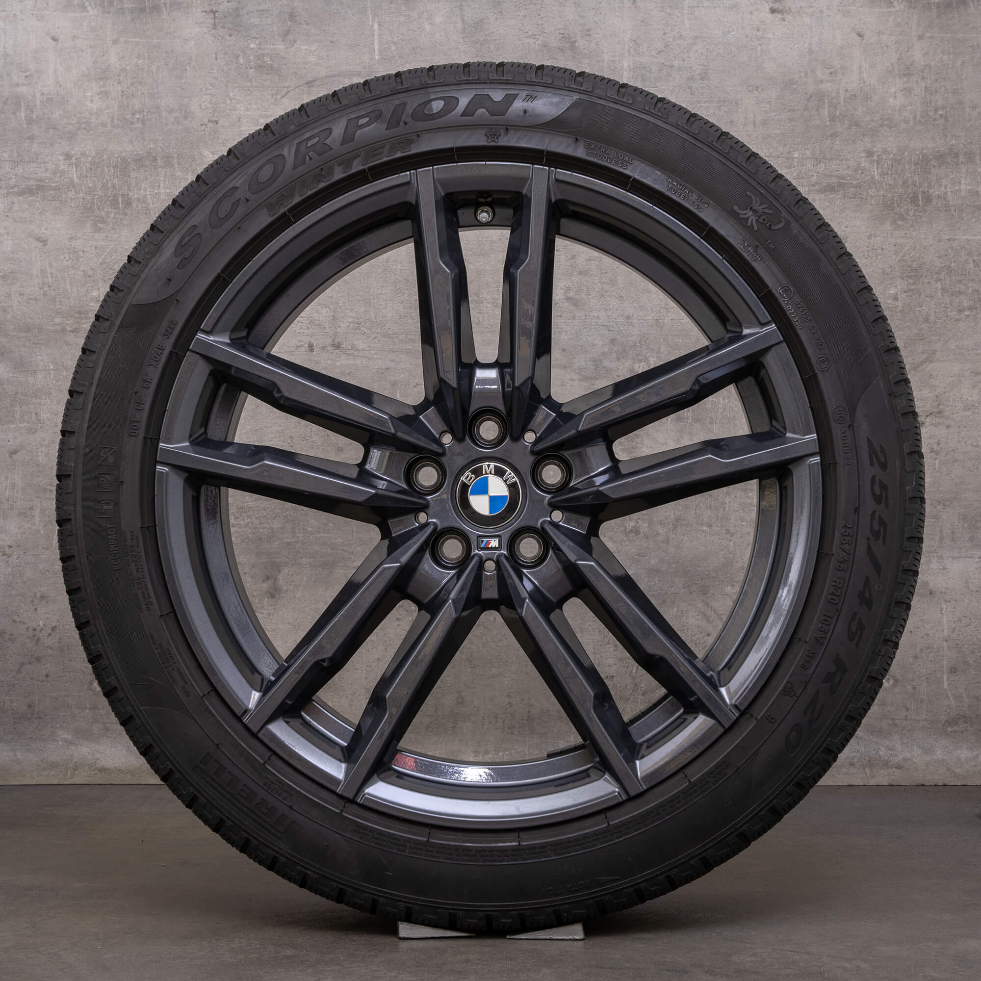 Jantes de inverno originais BMW X3M X4M 20 polegadas F97 F98 jantes 764 M 8059723 8059724 preto alto brilho