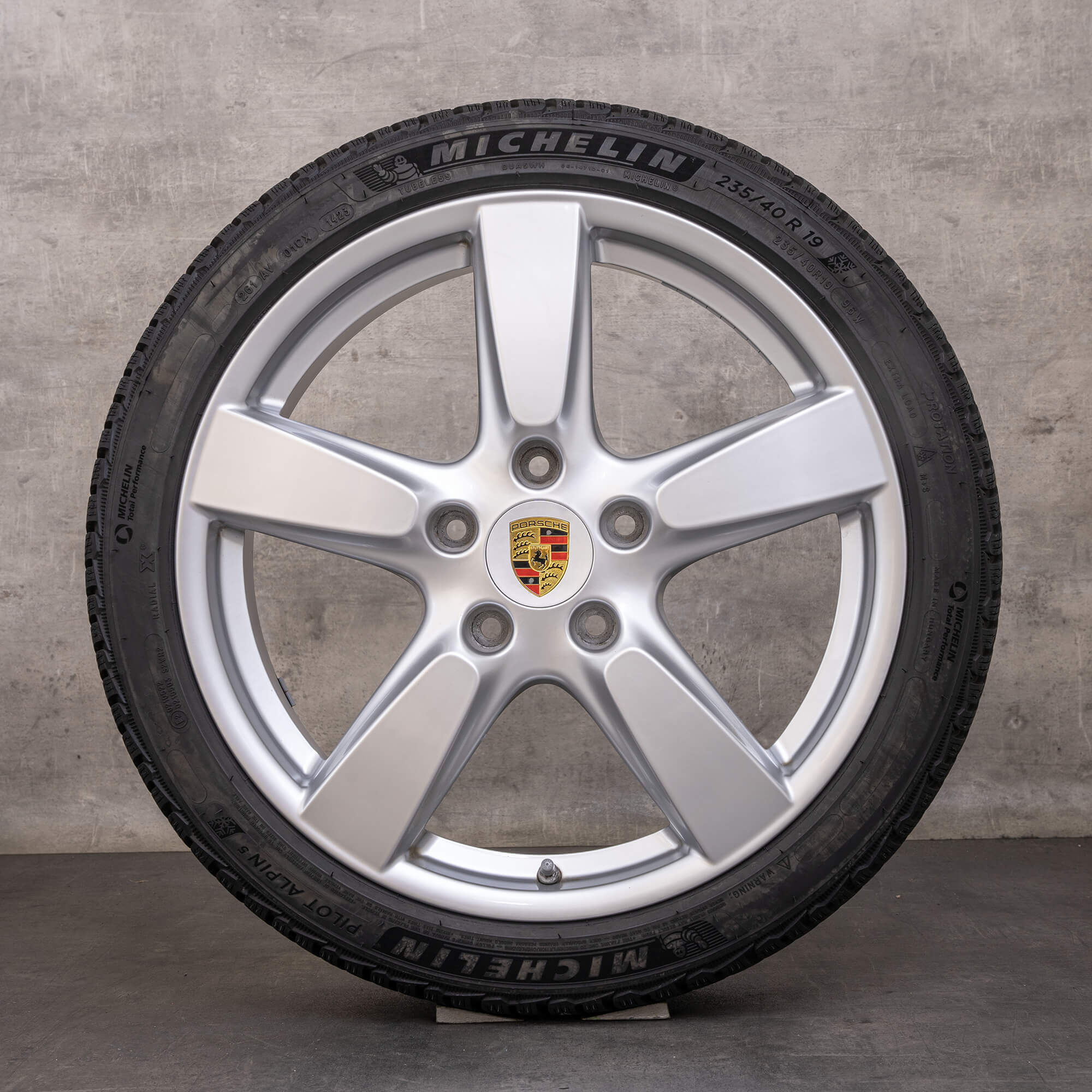Originales Porsche Boxster Cayman 981 ruedas de invierno llantas 19 pulgadas 98136214003 98136214303 plata brillante