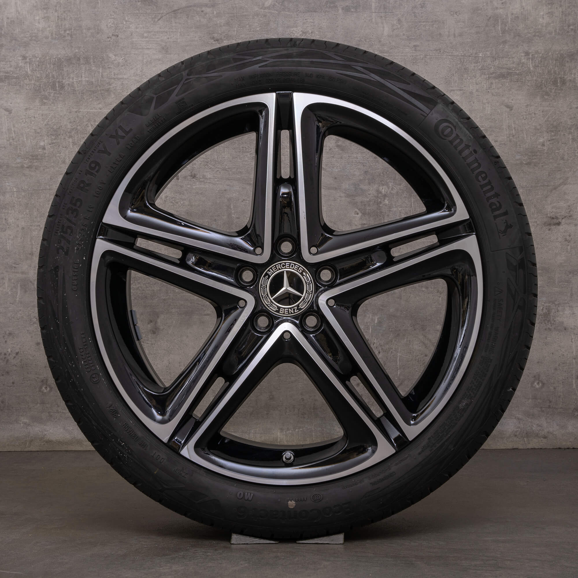 Llantas originales Mercedes Benz Clase E de 19 pulgadas W213 S213 C238 A238 Summer wheels A2384010300 A2384010400 black glossy turned