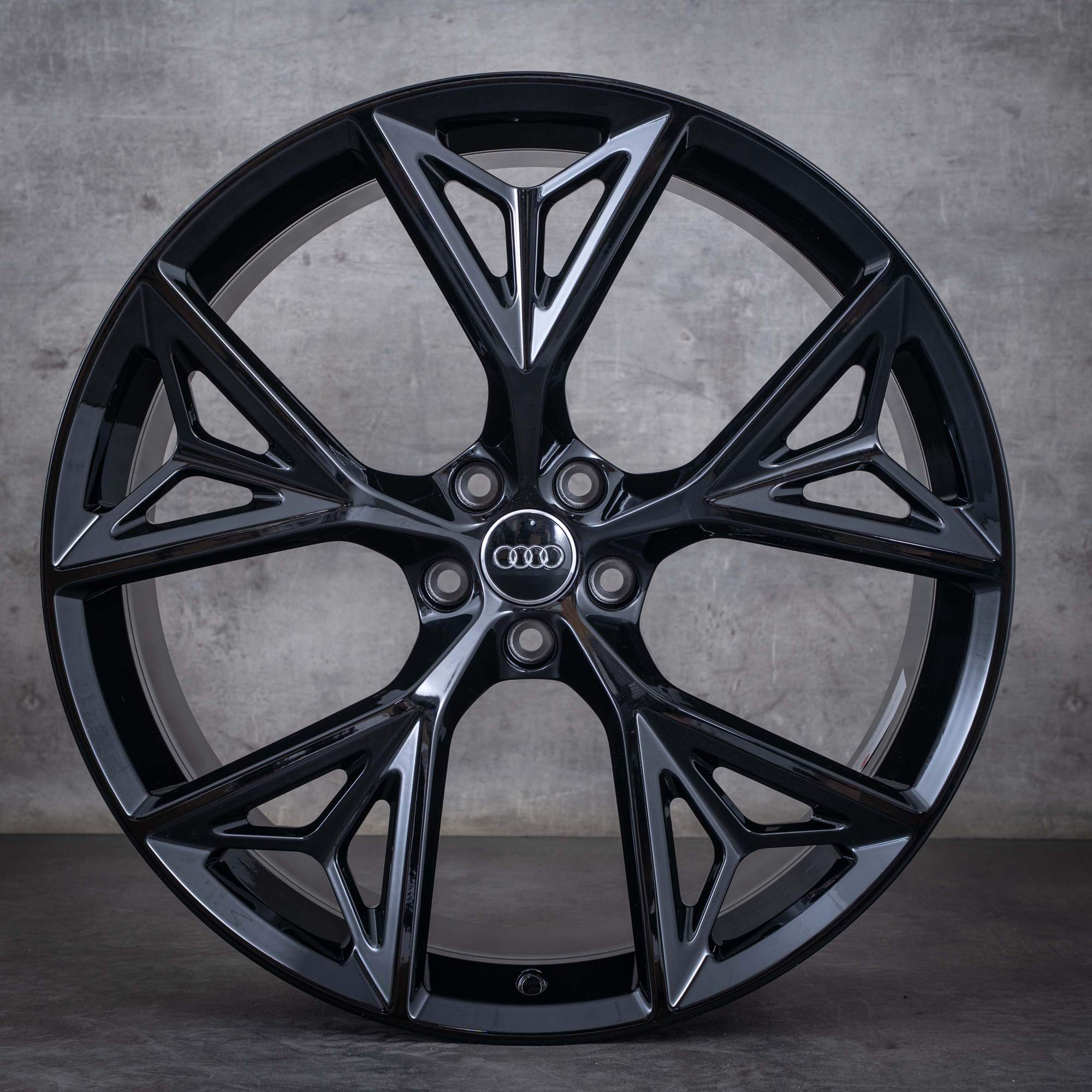 OEM Audi Q8 SQ8 Rims 22 inch 4M8 4M8601025AB black glossy