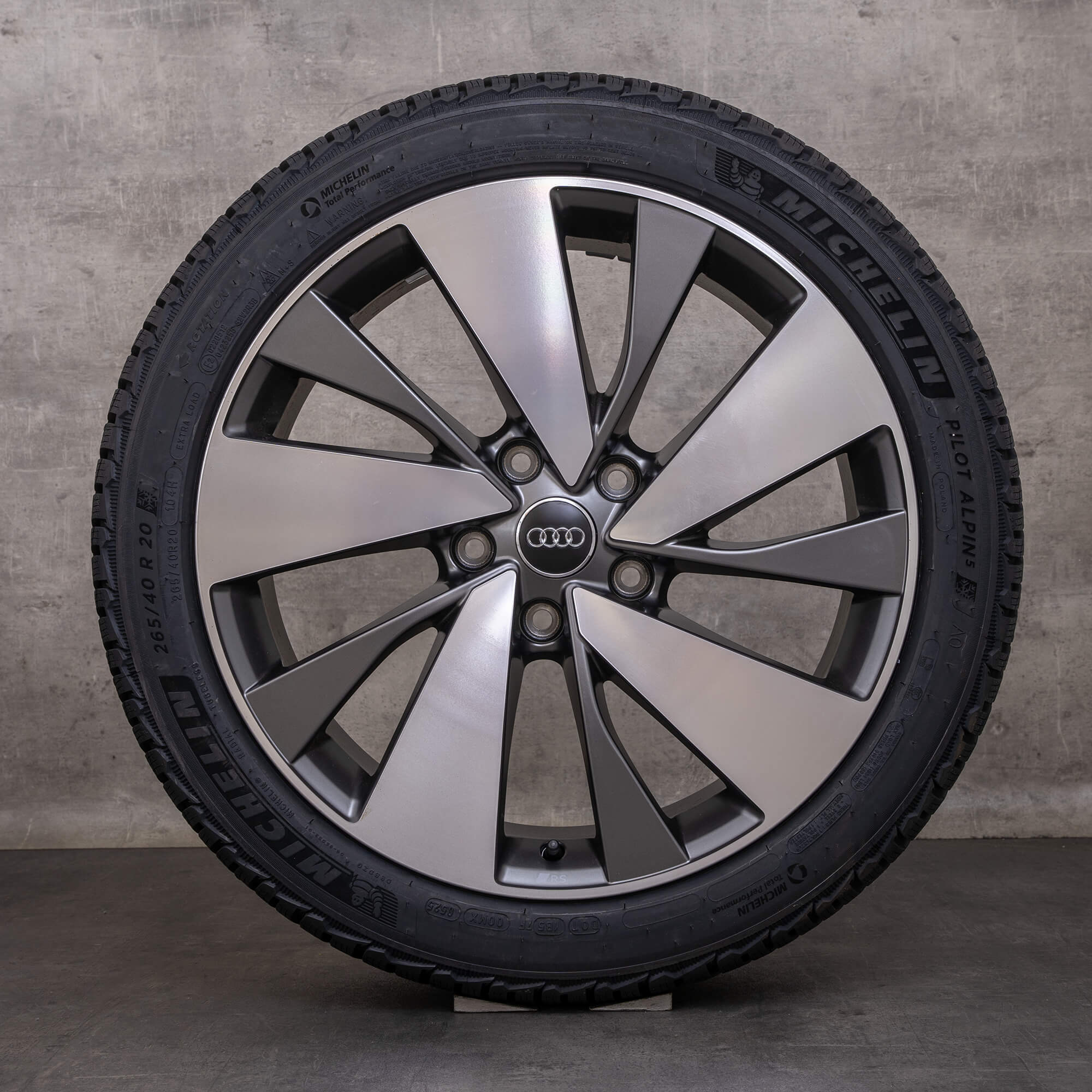Original Audi A6 e-tron Winterräder 20 Zoll GH Felgen 85E601025BB 85E601025BC grau seidenmatt glanzgedreht NEU