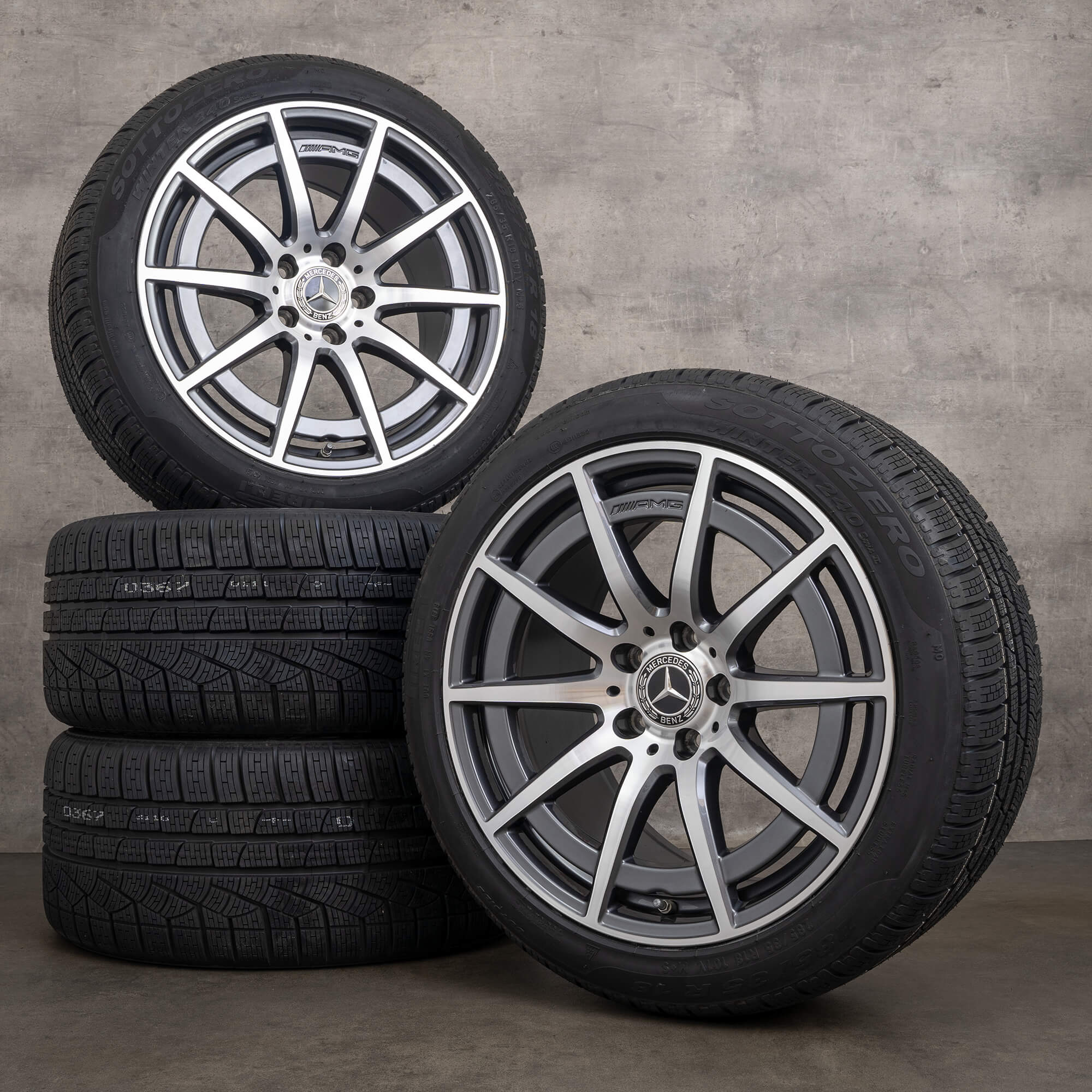 Mercedes 18 Inch Rims Mercedes 18 inch rims C-Class C63 AMG A205 C205 winter tires winter ...