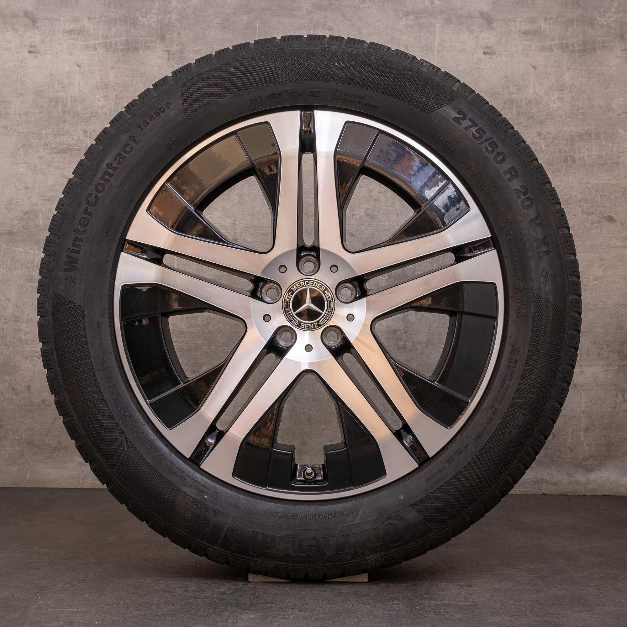 Orijinal Mercedes Benz GLS kış jant lastik 20 inç SUV X167 jantlar A1674014900 siyah cilalı