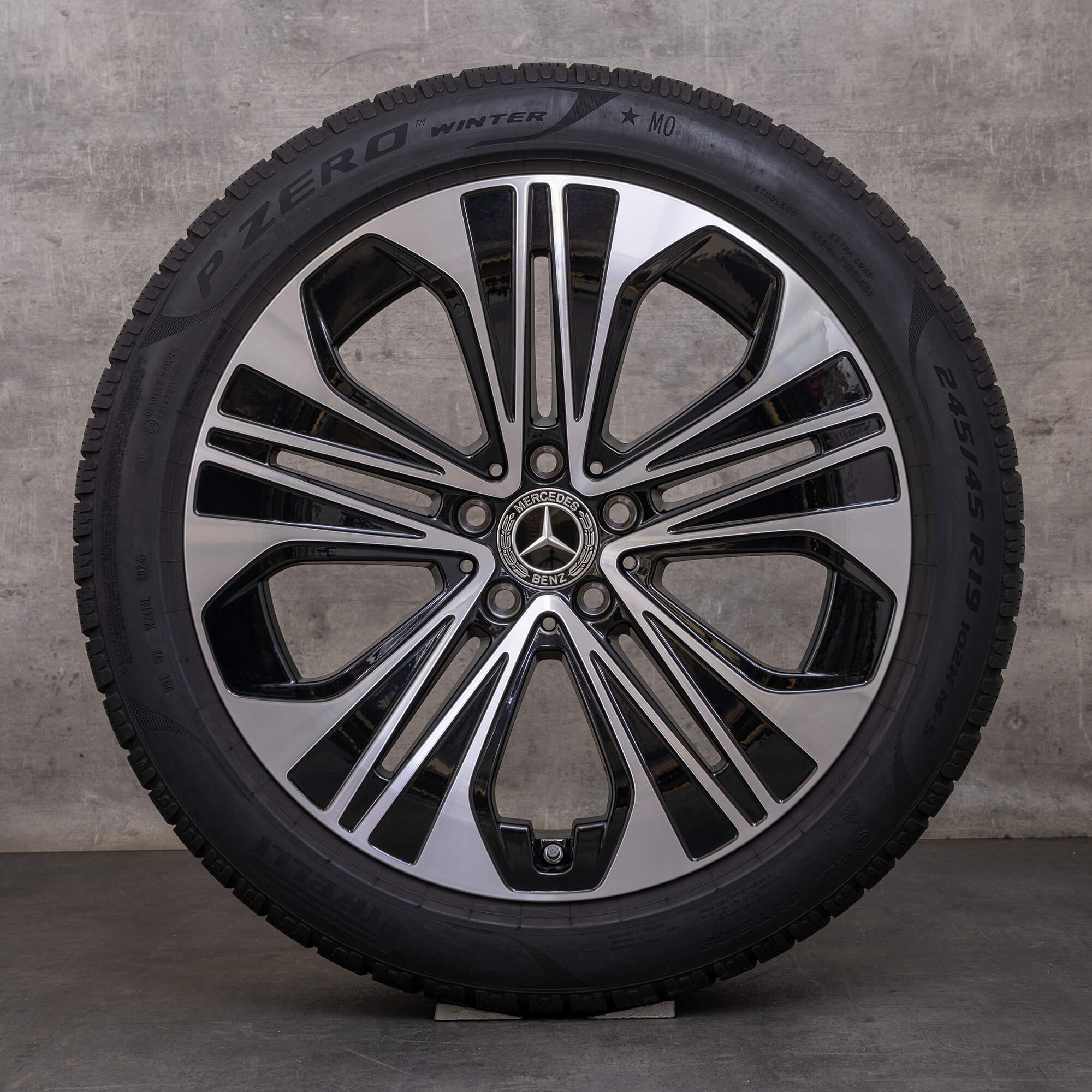 Anvelope de iarnă originale Mercedes Benz E-Class 19 inch W214 S214 jante A2144012300 negru Lucios