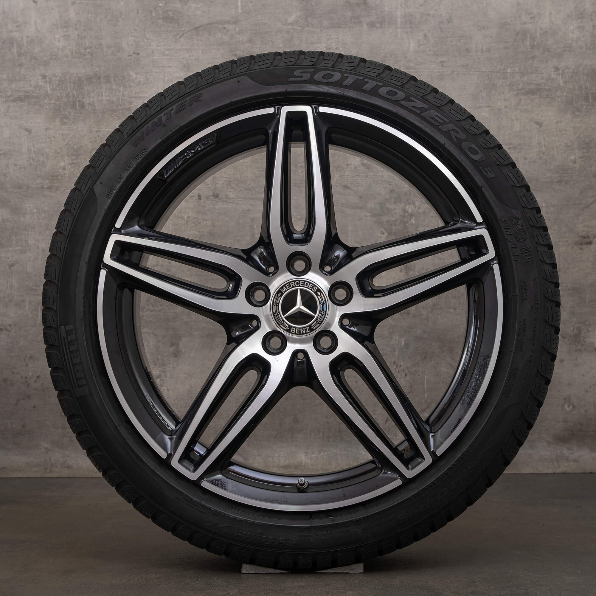 Orijinal Mercedes Benz E-Serisi AMG kış jant lastik 19 inç W213 S213 C238 A238 jantlar A2134012000 siyah parlak tornalanmış