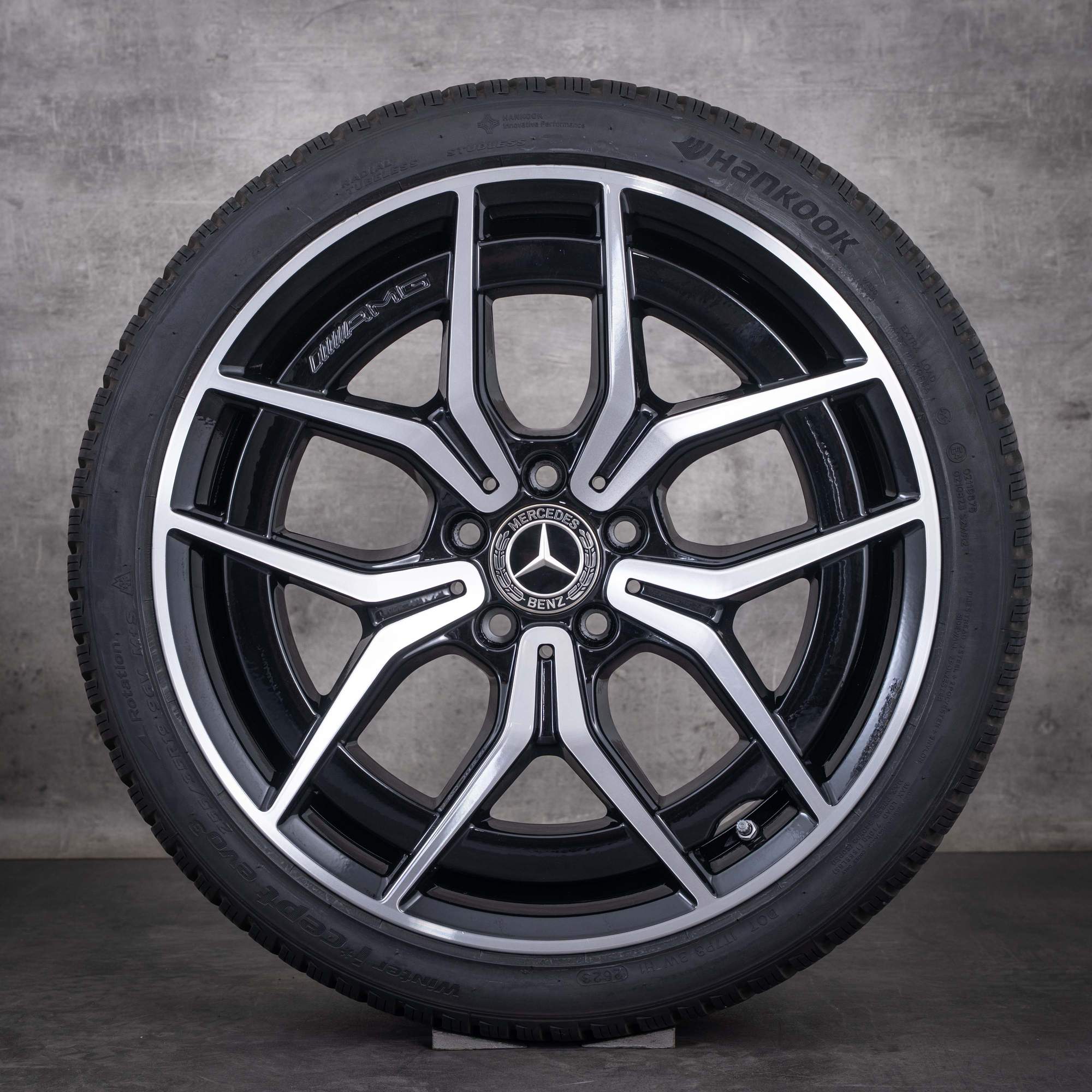 Jante originale Mercedes-Benz Clasa C AMG de 19 inci W206 S206 pentru anvelope de iarnă A2064016700 A2064016800 negre diamantate
