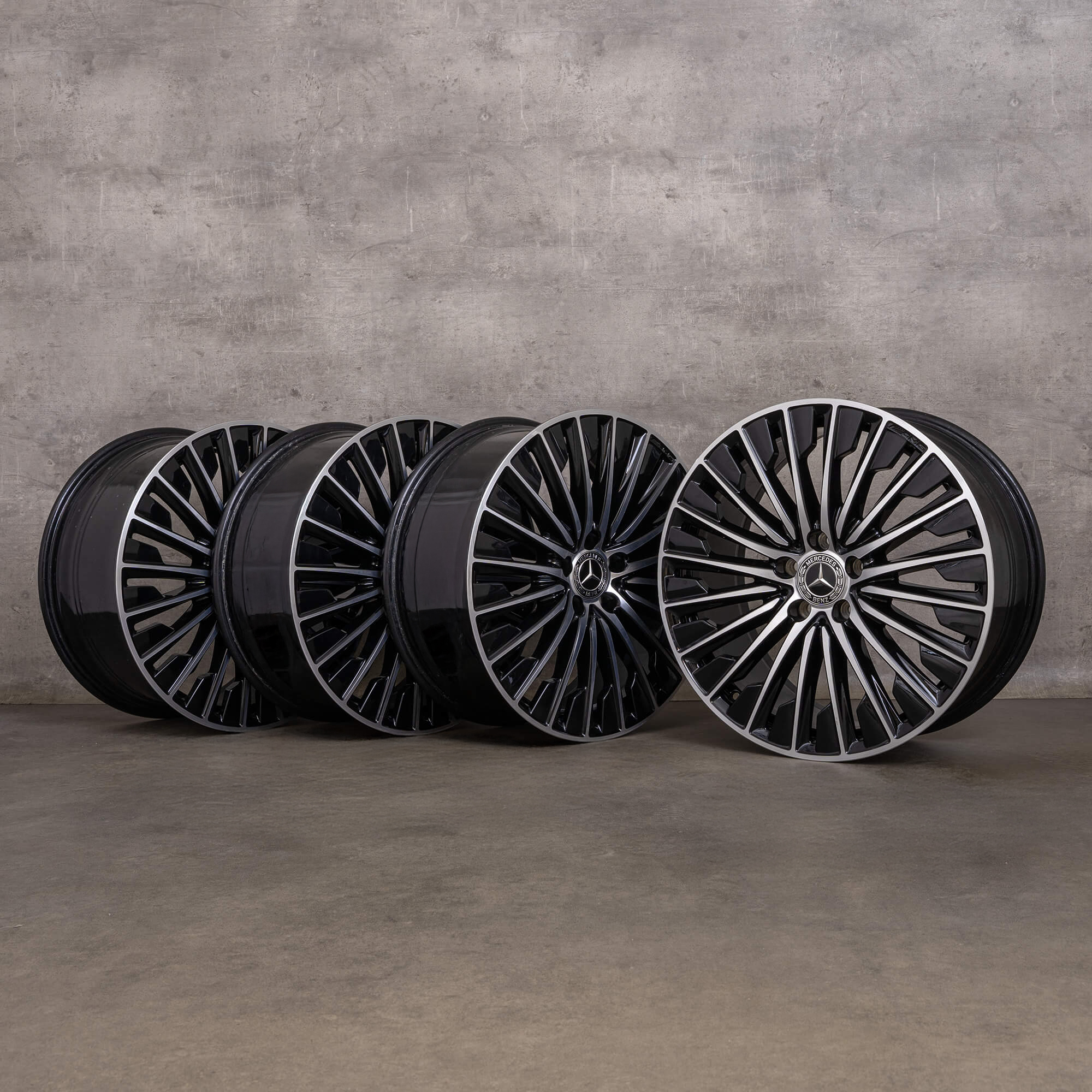 OEM Mercedes Benz CLE AMG rims 19 inch C236 A236 A2364011900 A2364012000 black glossy turned