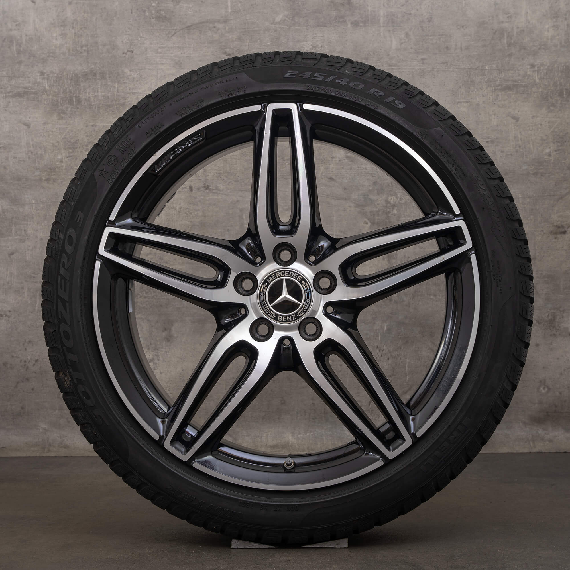 Original AMG Mercedes Benz E Klasse Felgen 19 Zoll W213 S213 C238 A238 Winterreifen A2134012000 schwarz Winterräder