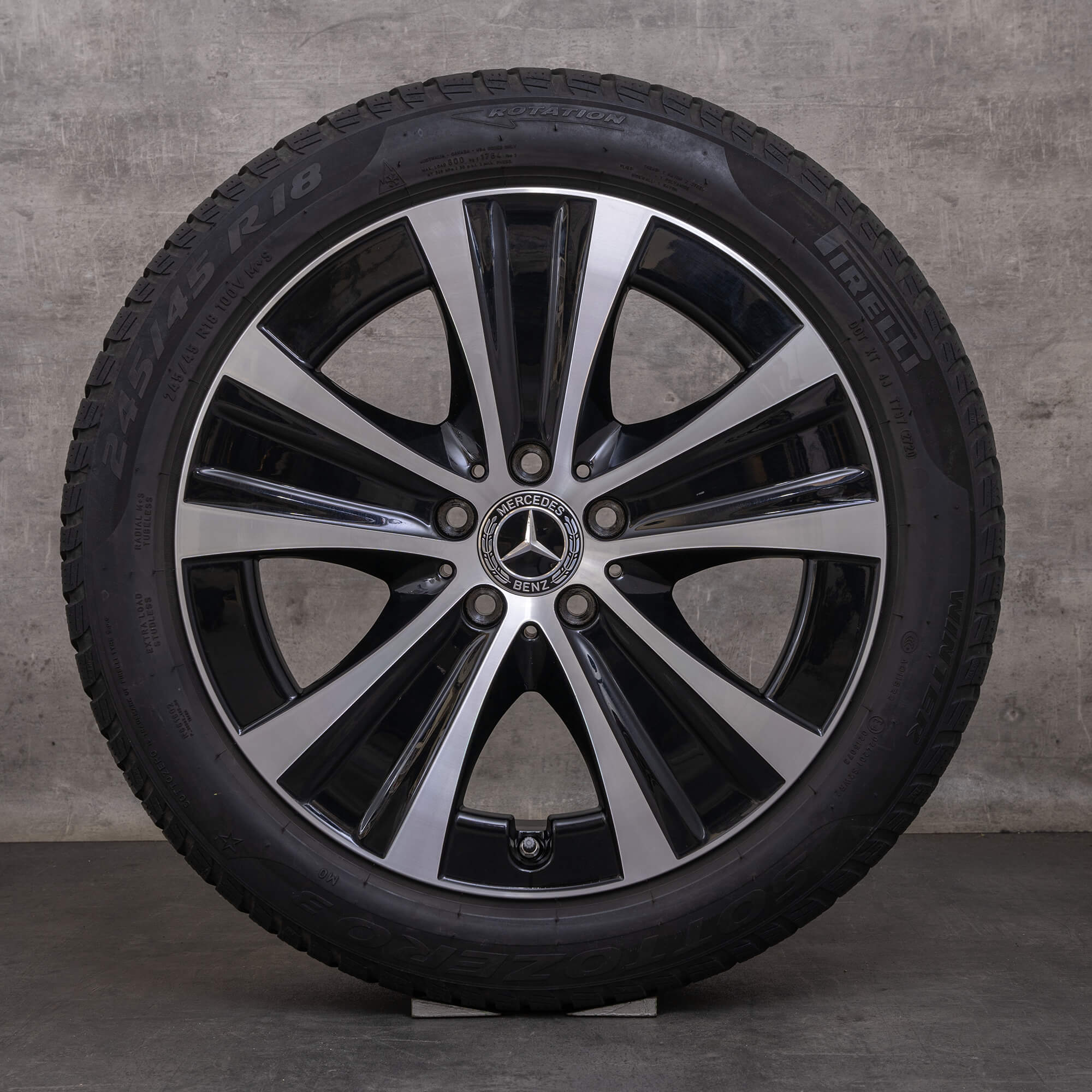 Orijinal Mercedes Benz E-Serisi kış jant lastik 18 inç W213 S213 C238 A238 jantlar A2134013700 A2134015300 siyah parlak tornalanmış