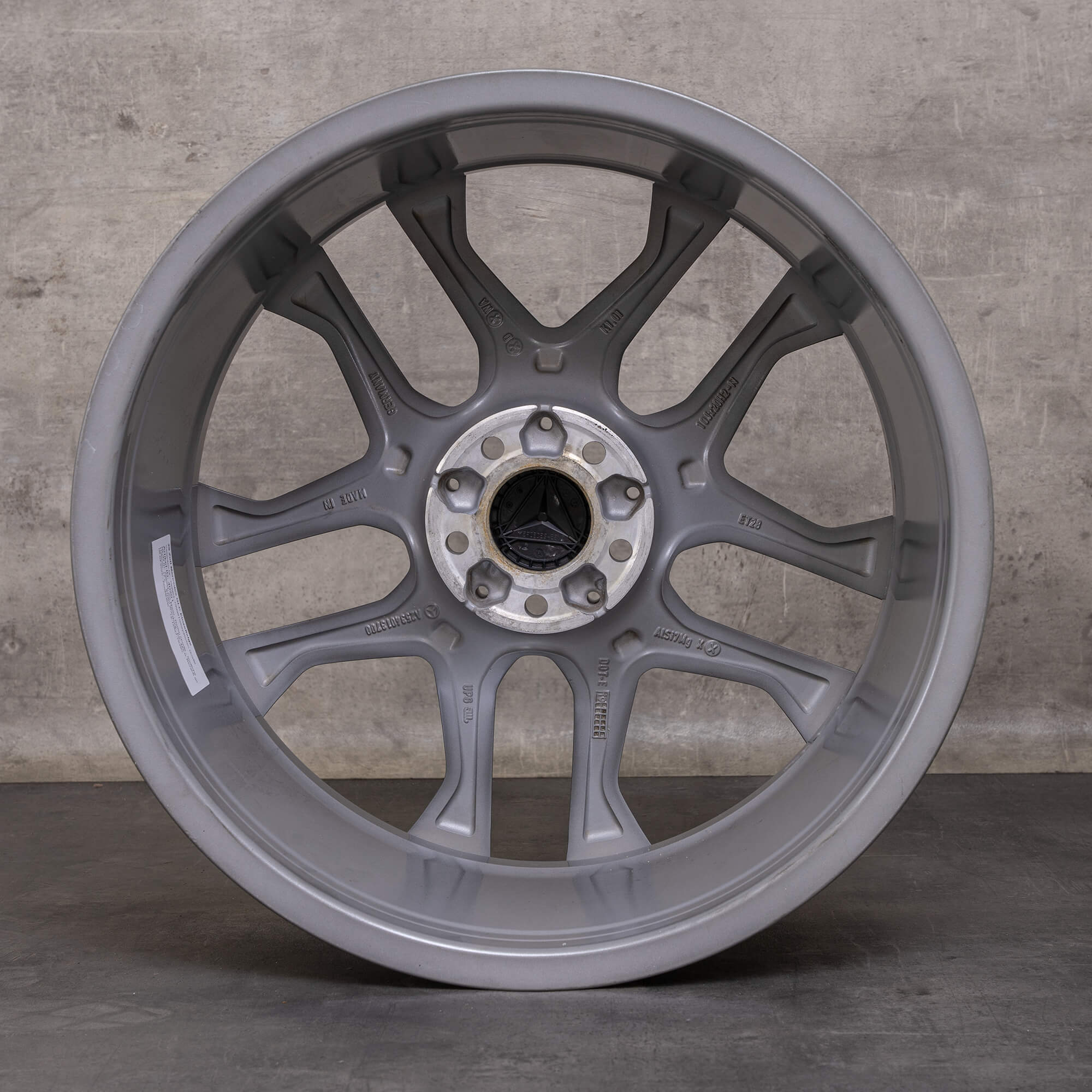 1x Äkta Mercedes Benz GLC 63 & S AMG 20 tums X253 C253-fälg A2534013700 himalaya grå blank svarvad