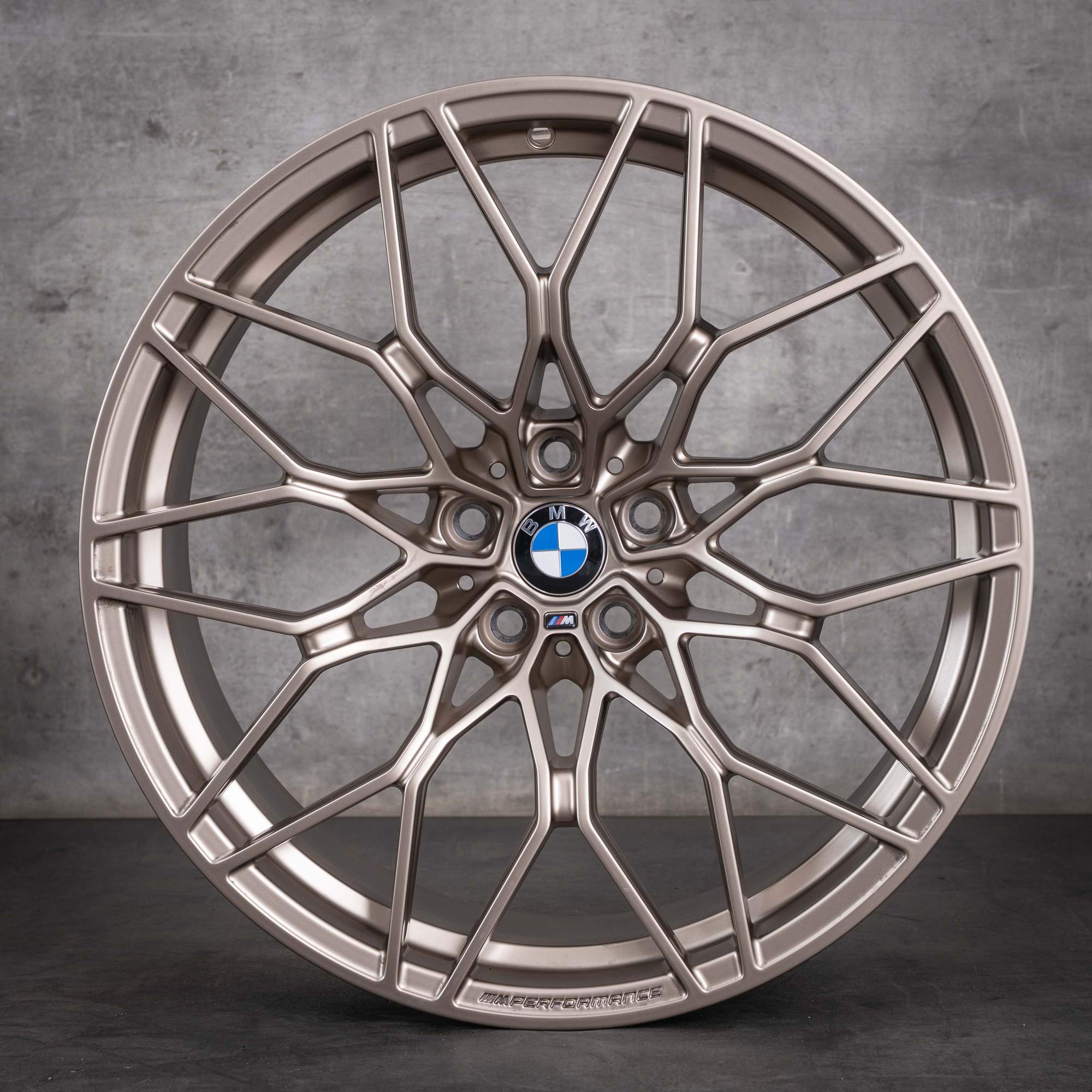 Original BMW M2 M3 M4 Felgen 20 21 Zoll G87 G80 G82 G83 Styling 1000 M 8746991 8746992 gold matt - Felge 4 von 4