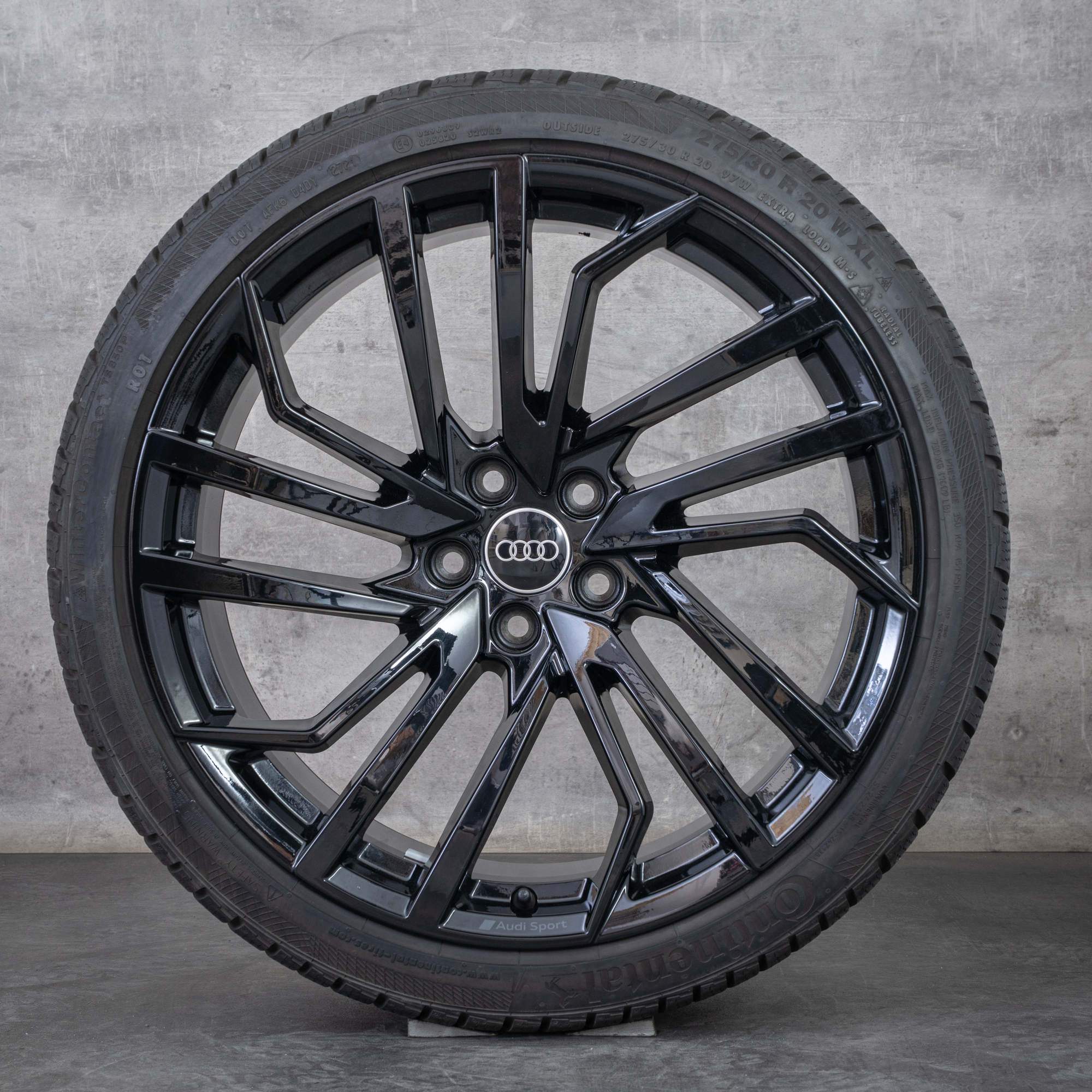 Originale Audi RS4 RS5 vinterhjul 20 tommer B9 8W F5 felger 8W0601025FT svart blank