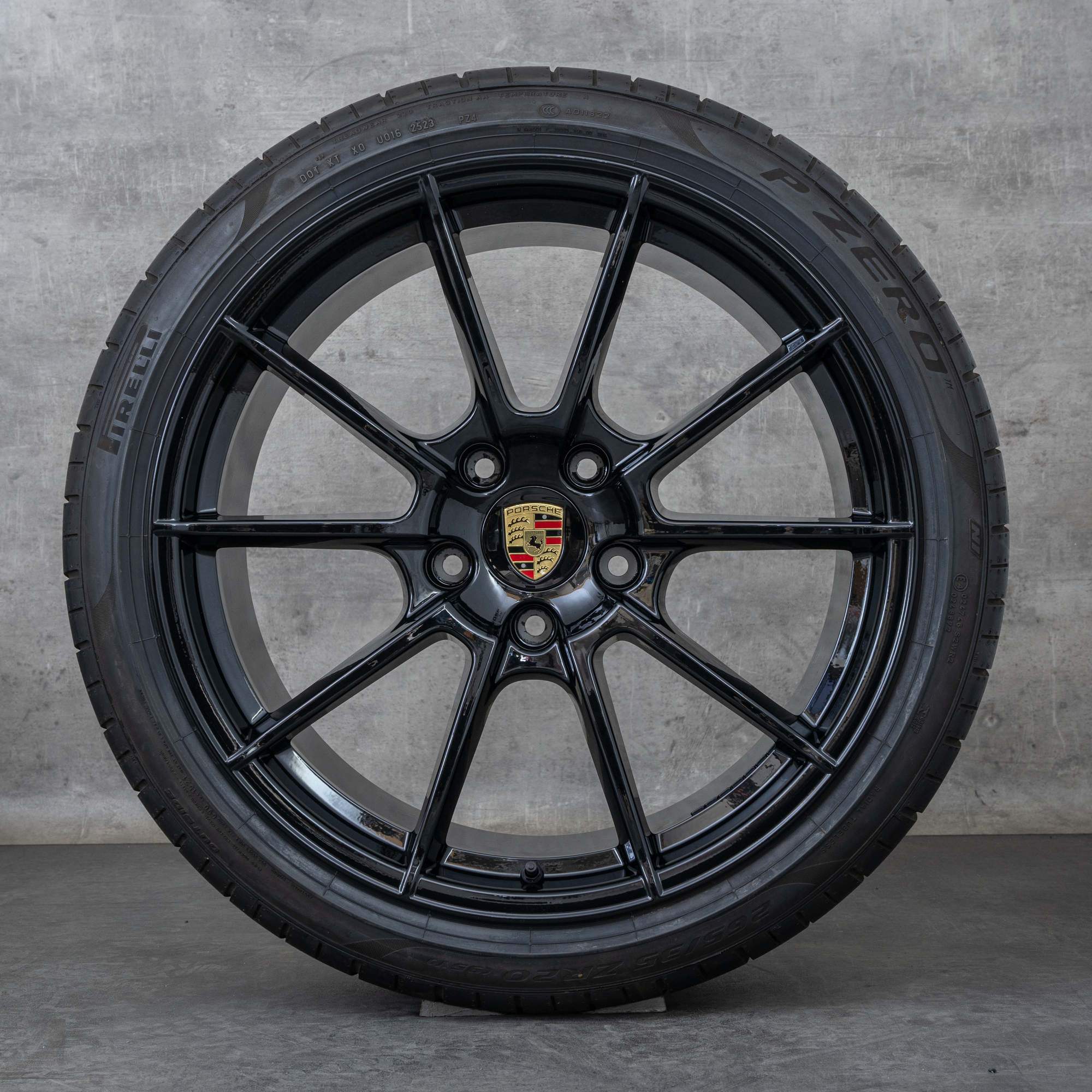 Original Porsche Boxster Cayman 982 Felgen 20 Zoll 718 Sommerräder 982601025T 982601025AH schwarz glanz NEU