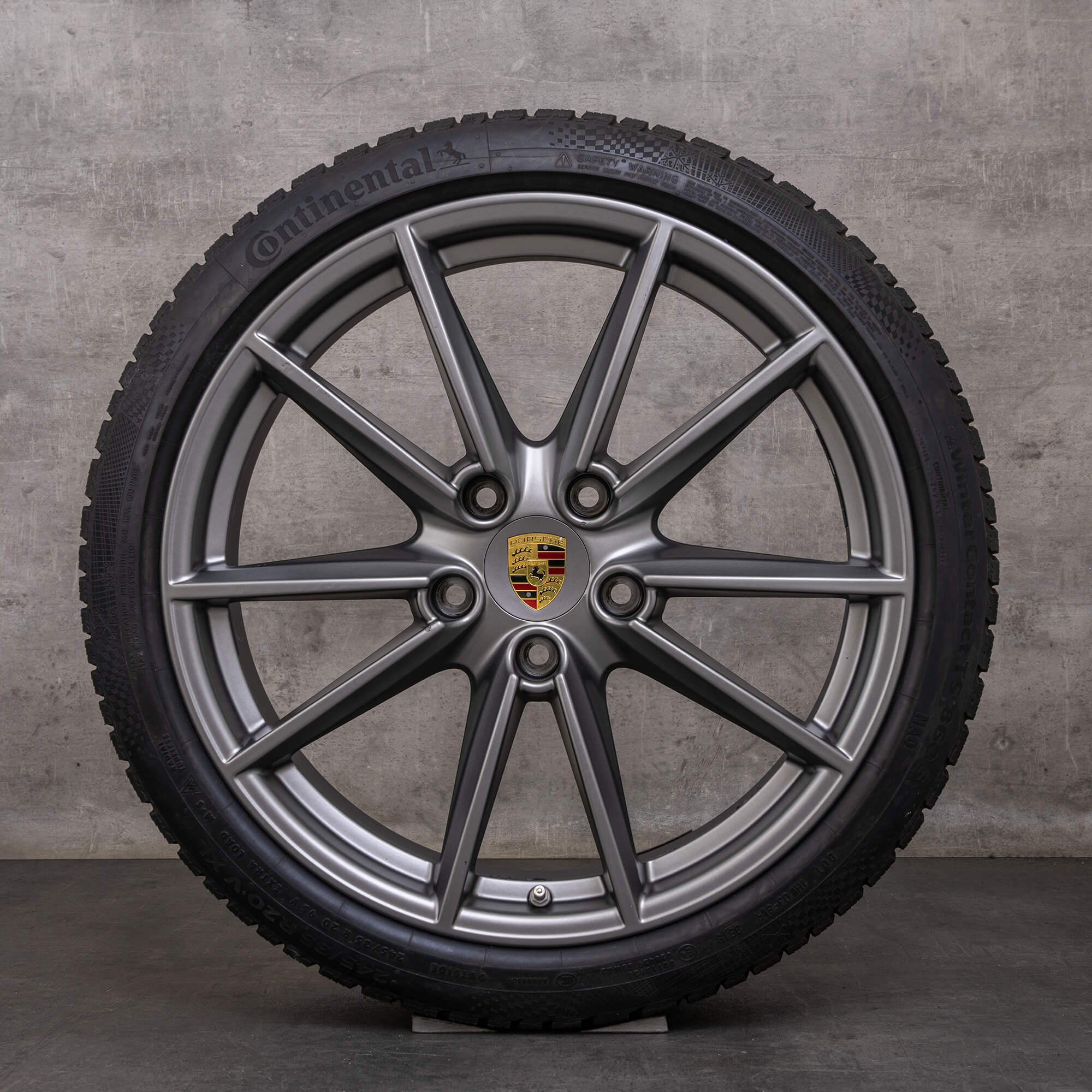 Original zimní pneu s disky Porsche 911 20 21palcové ráfky na auto 992 I 992601025C 992601025D kola Carrera S platinum silver matt