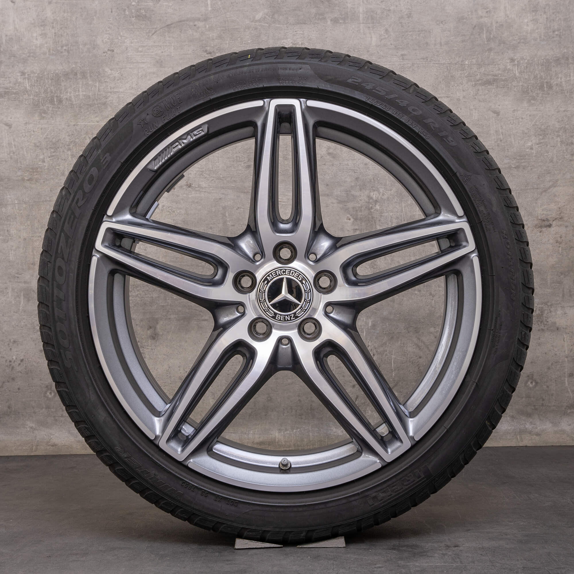 Genuine Mercedes Benz Classe E AMG inverno ruote 19 pollici W213 S213 C238 A238 cerchi A2134012000 himalaya grigio lucido tornito