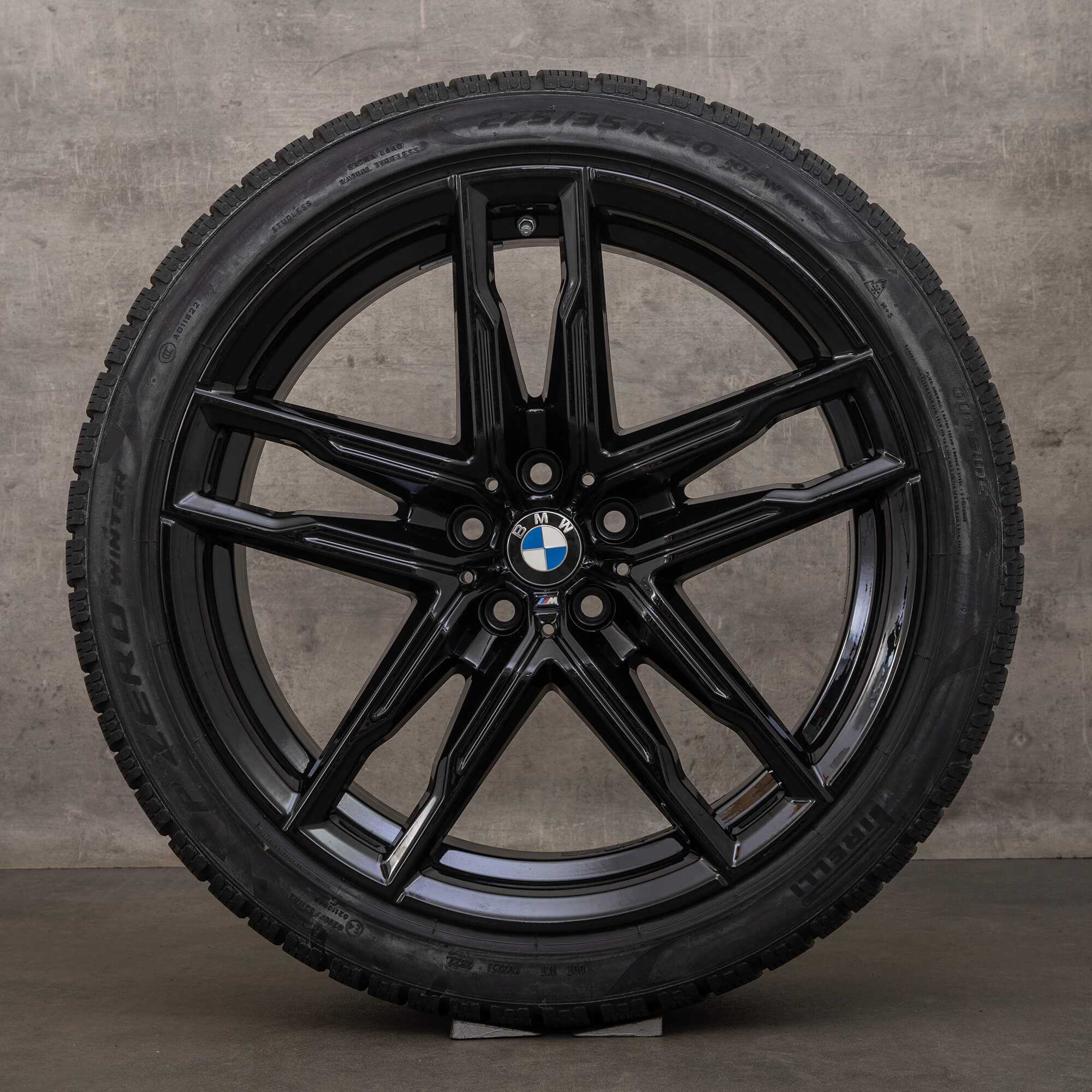 Alkuperäiset BMW M5 M8 vanteet 20 tuuman F90 F91 F92 F93 kesäpyörät styling 810 M 8089566 8089567 musta kiiltävästi