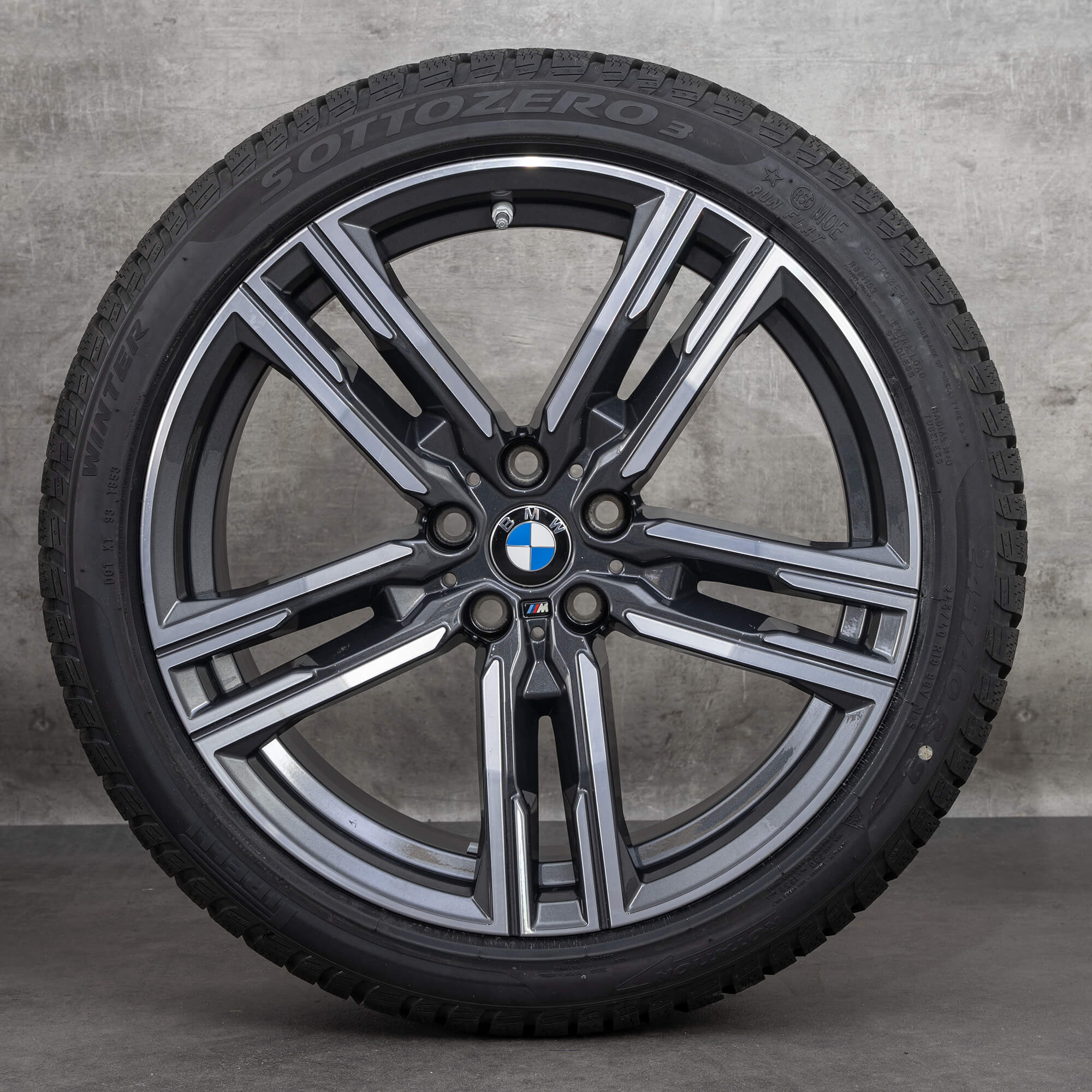 Alkuperäiset BMW 8-sarjan talvirenkaat 19 tuuman G14 G15 G16 vanteet styling 727 M 8090019 8090020 orbit harmaa kiillotettu