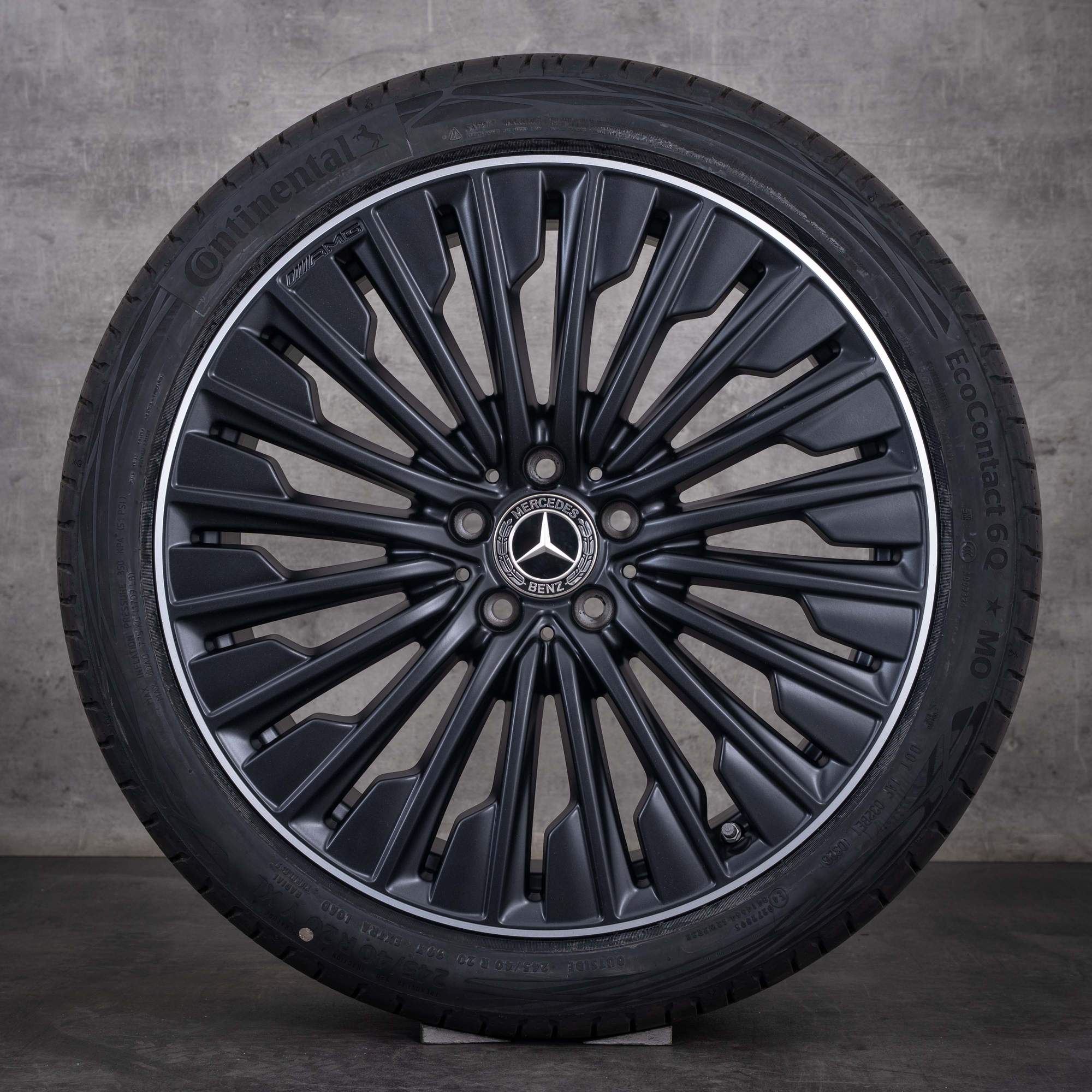 Original Mercedes Benz E-Klasse AMG Felgen 20 Zoll W214 S214 Sommerräder A2144010500 A2144010600 schwarz matt glanzgedreht