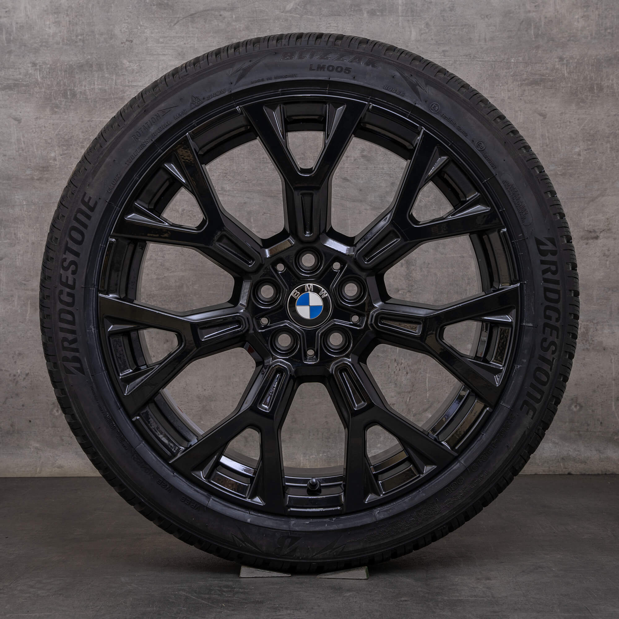 Originale BMW X1 X2 vinterhjul 19 tommers F48 F39 felger styling 580 6883003 svart blank