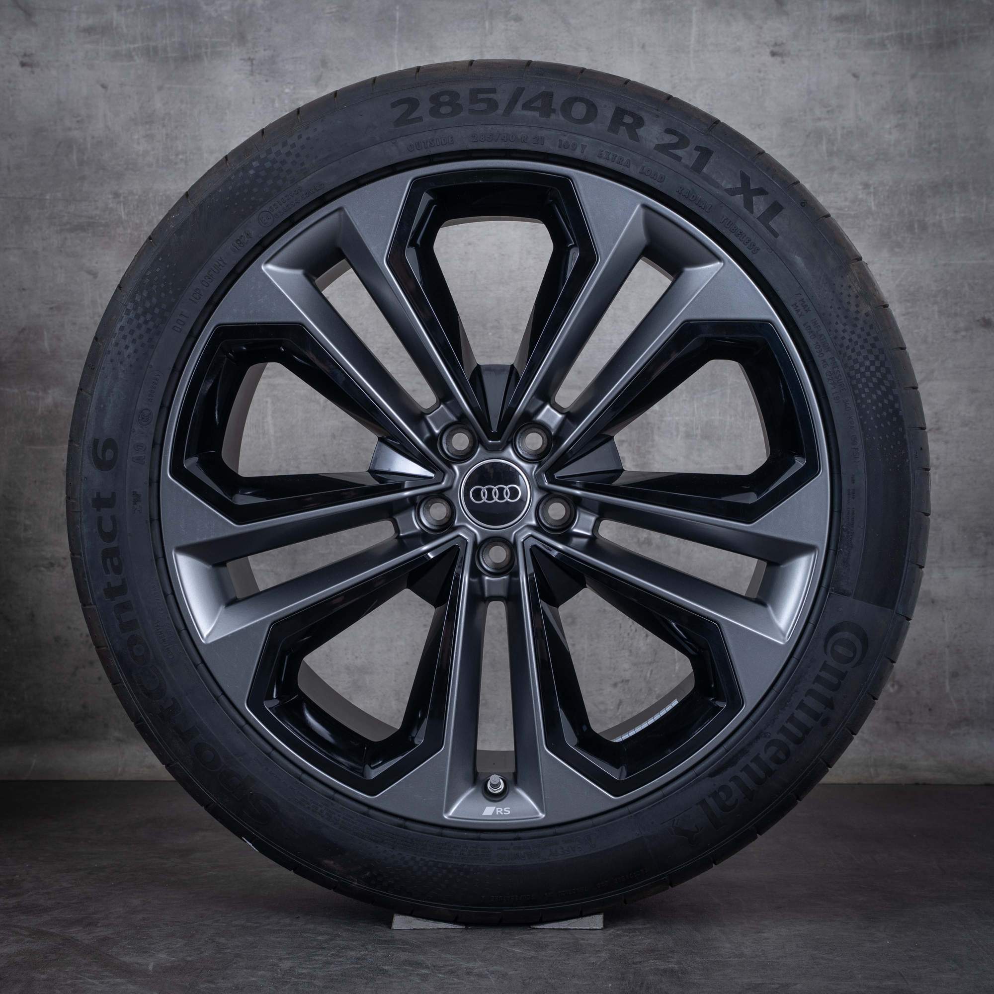 Original Audi Q7 SQ7 Felgen 21 Zoll 4M Sommerräder 4M0601025DD titan matt schwarz glanz