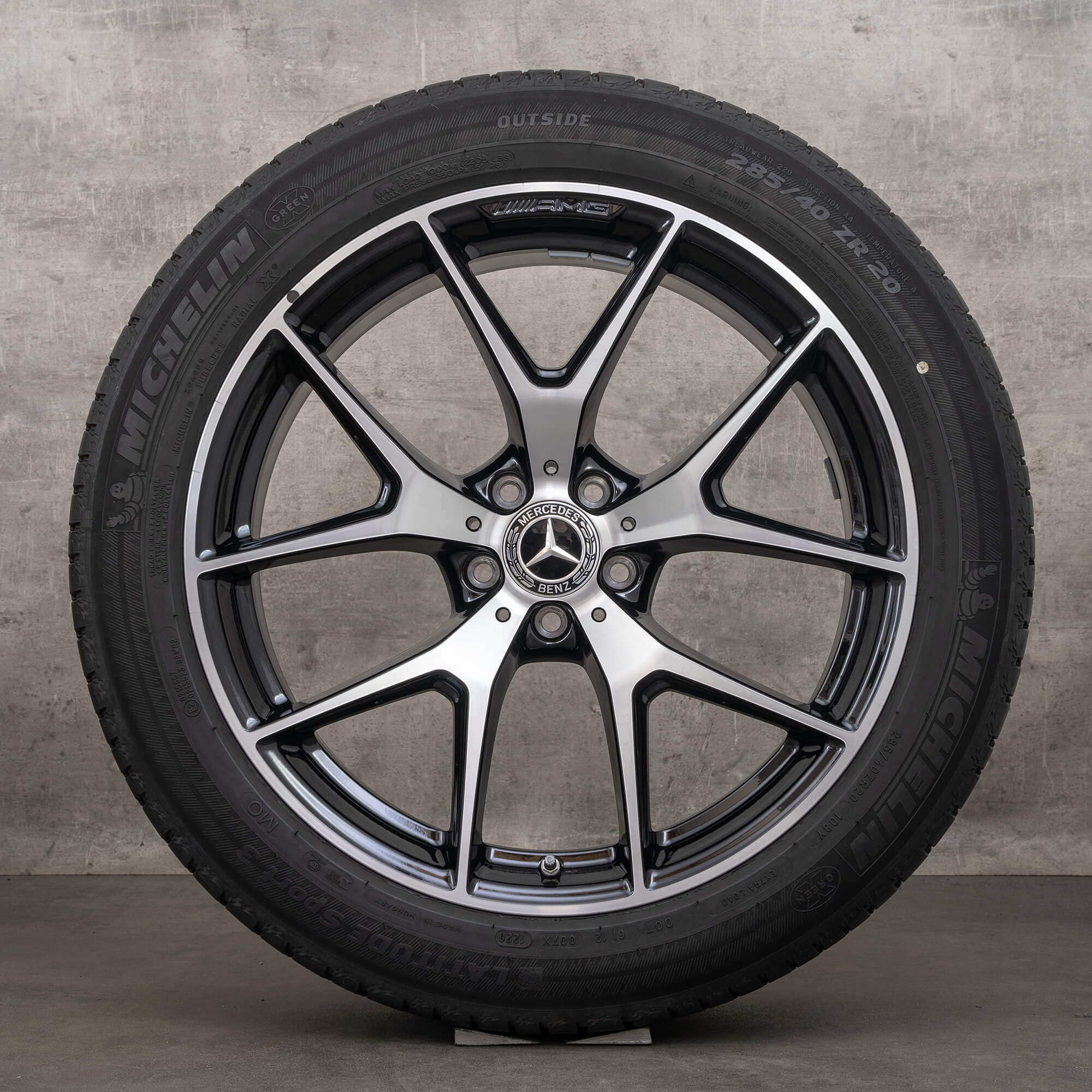 Alkuperäiset Mercedes Benz GLC & 43 AMG vanteet 20 tuuman X253 C253 kesäpyörät A2534015500 A2534015600 musta kiillotettu
